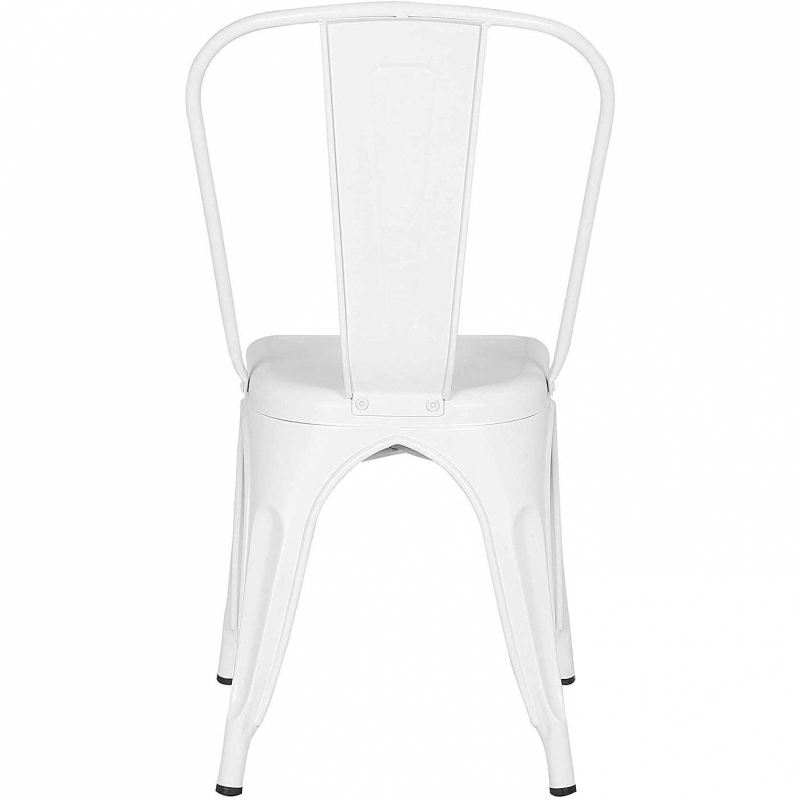 Set 4 Sillas Metalicas Tipo Tolix Resistente Blanco Stolmx