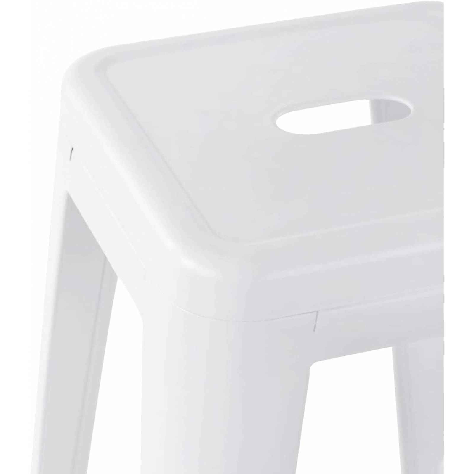 Set 4 Bancos Tipo Tolix Sin Respaldo Negro Stolmx