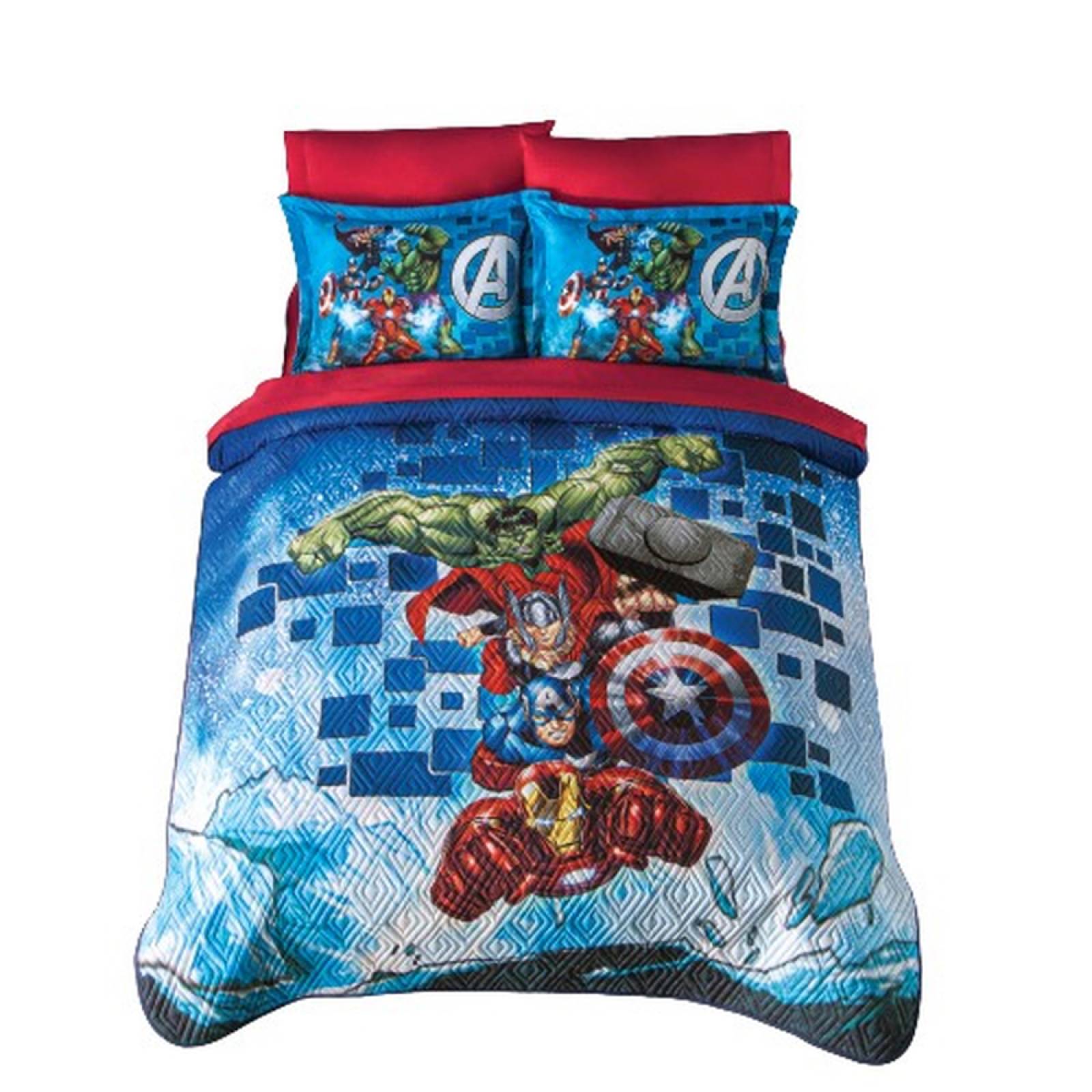 Edredón Vengadores 2V Matrimonial Individual Colchas Concord
