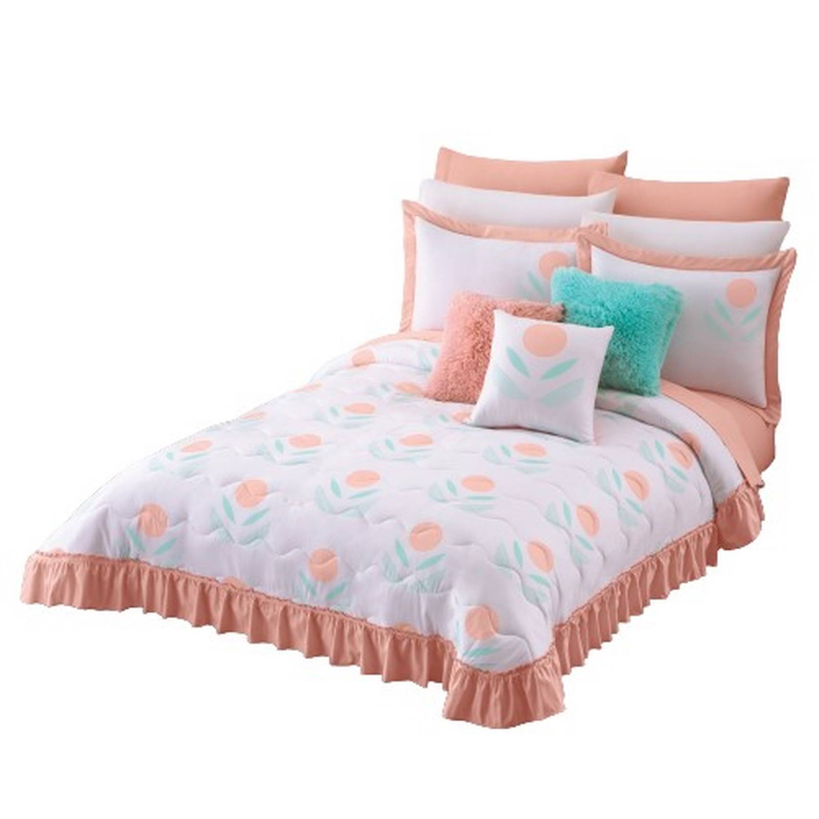 Colcha Individual Soleil Blanco C/Funda Colchas Concord