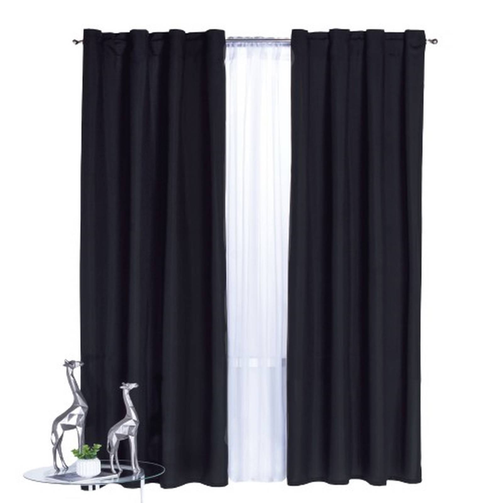 Cortina Decorativa Neo Negro Corta Colchas Concord