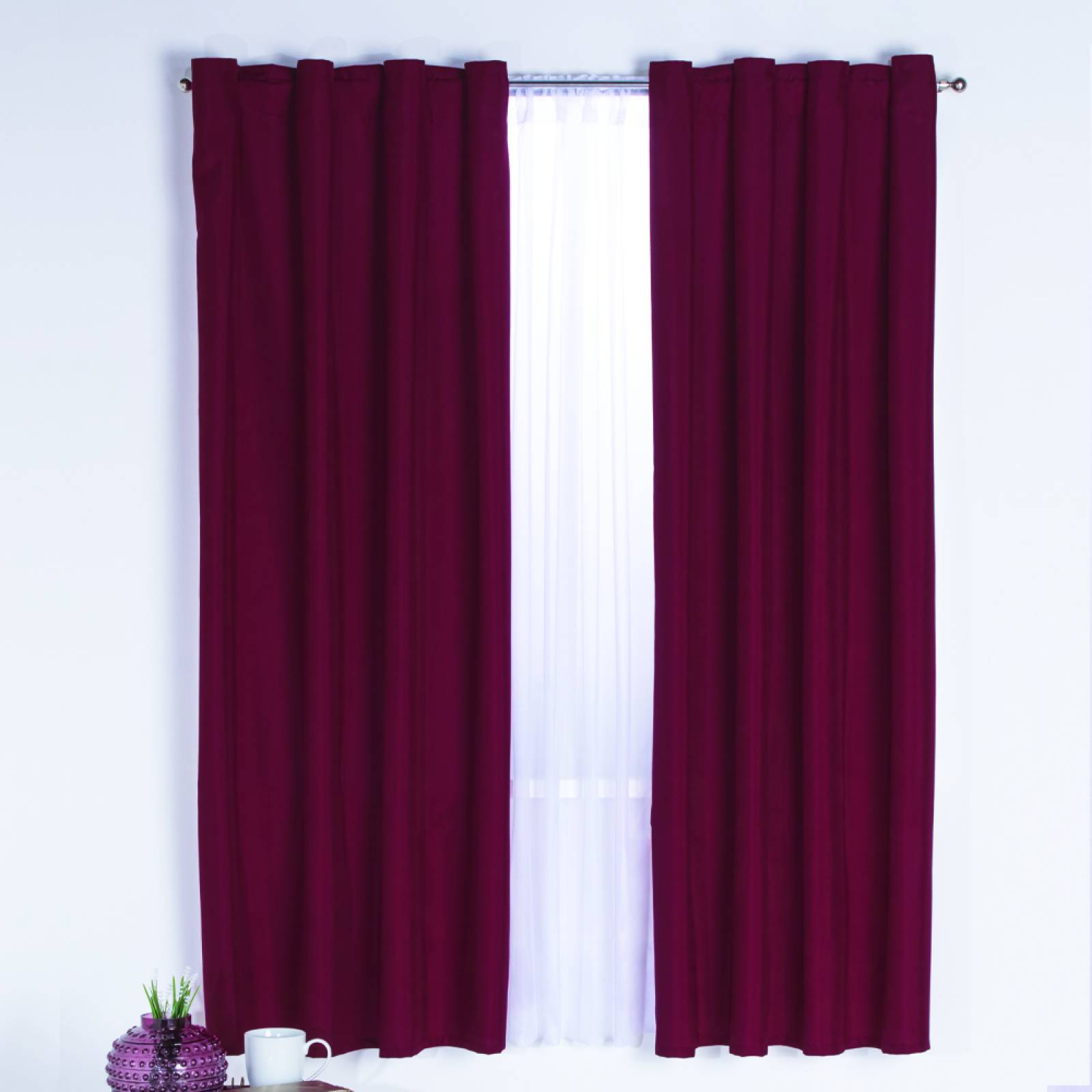 Cortina Decorativa Neo Vino Corta Poliéster Colchas Concord