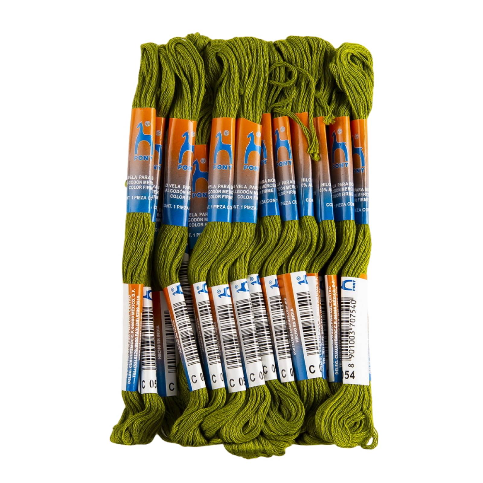 Hilo Manzana Bordar Vela Algodón Mercerizado 25 Madejas 7m Pony