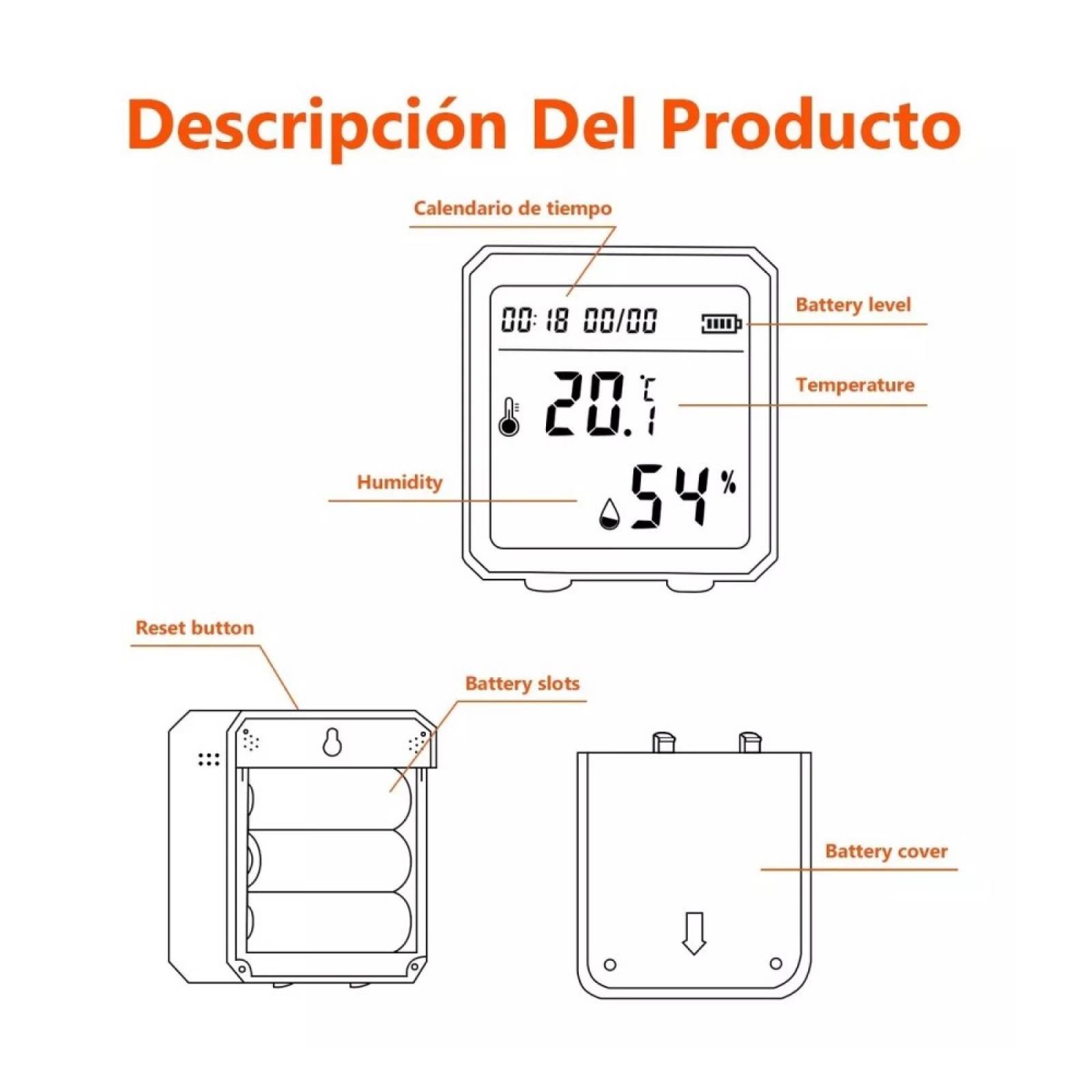 Sensor Wifi Tempertura Humedad C/Pantalla Digital Steren