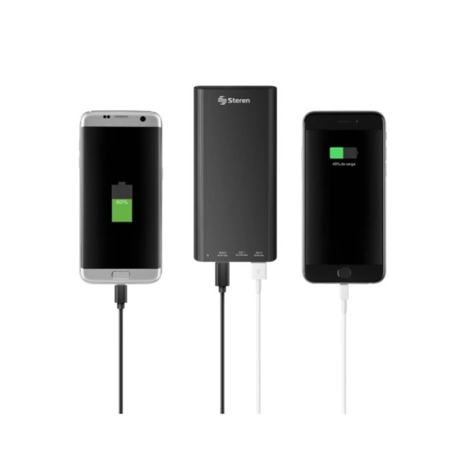 Bateria Recargable 18,000mAh 2 Salidas USB/USB C Steren