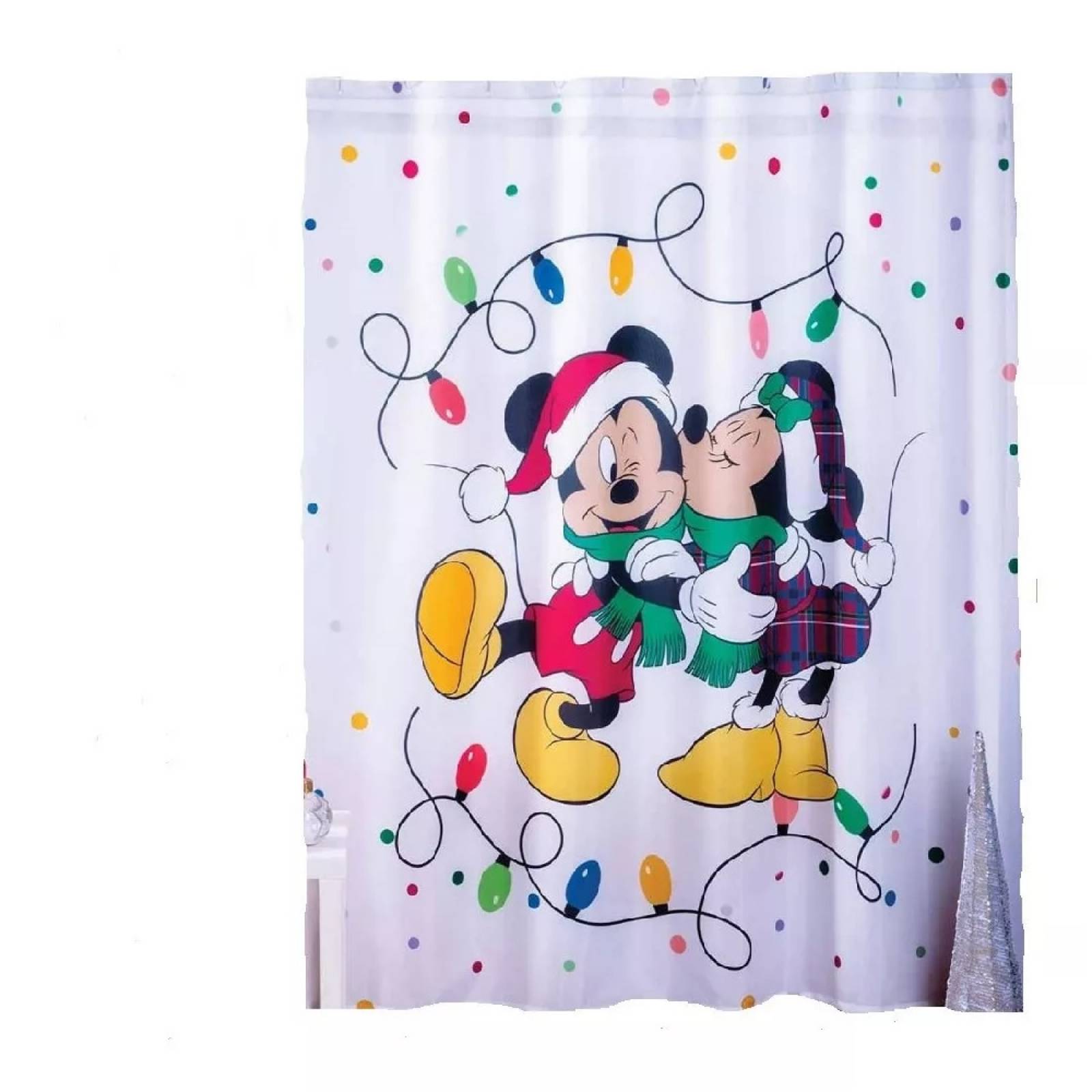 Cortina Baño Minnie Navidad Poliester Estandar Concord