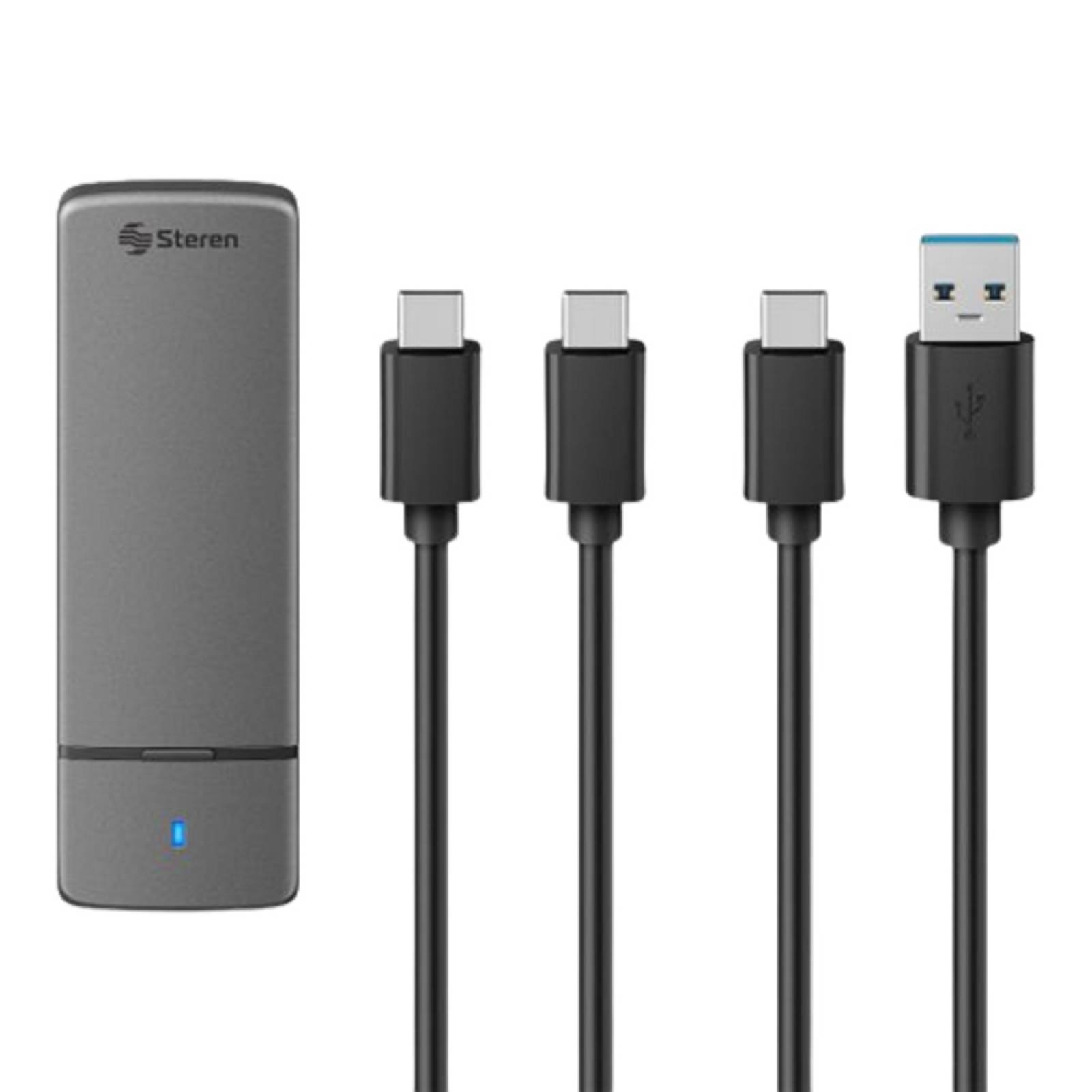 Adaptador Case USB P/SSD M.2 SATA NVME Resistente Steren