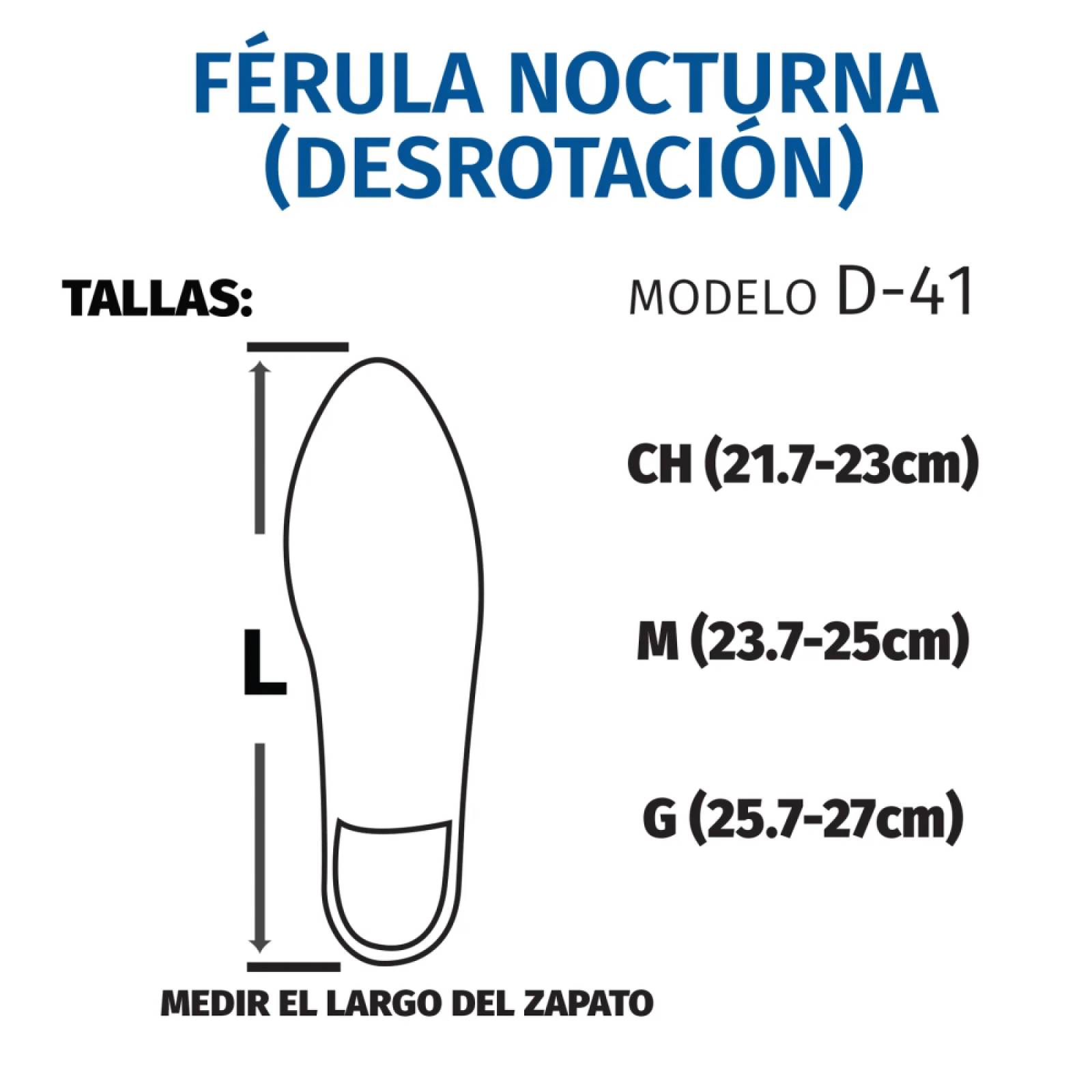 Férula Nocturna De Desrotación Flexión Plantar D41 Tynor