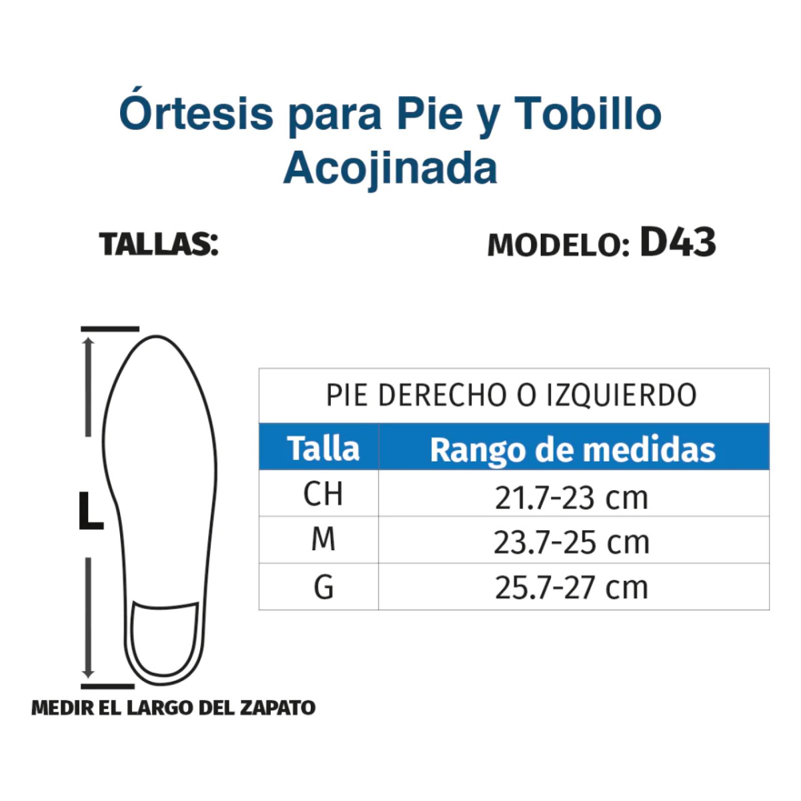 Órtesis Férula Acojinada P/ Pie y Tobillo D43 Tynor