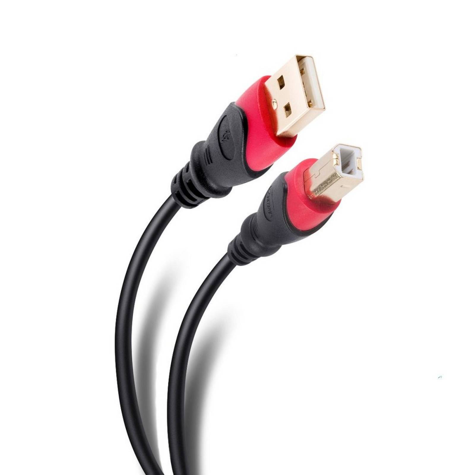 Cable Elite Usb A Usb Tipo B 3.6m Conectores Rojo Steren