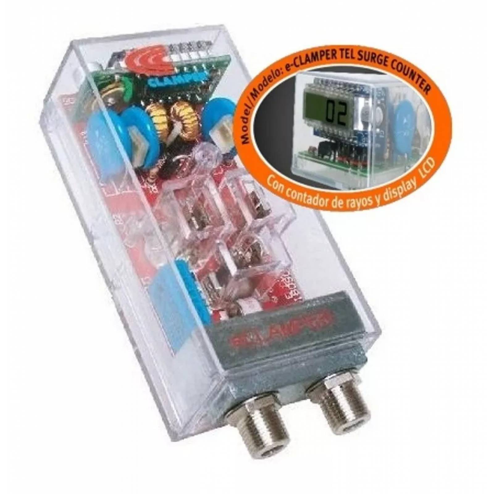 Protector Contra Rayos Eléctrico Coaxial E-clamper Cable Lcd