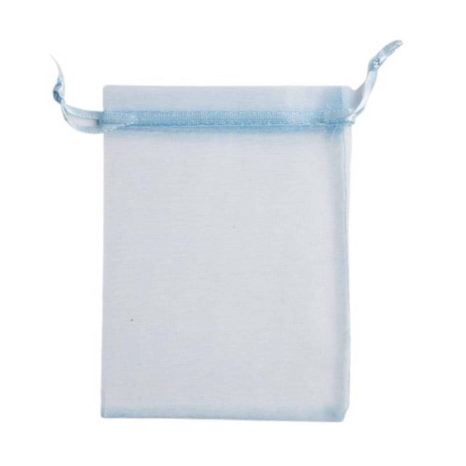 Bolsa Organza Azul Cielo Nylon Ideal P/Entregar Detalles S/M