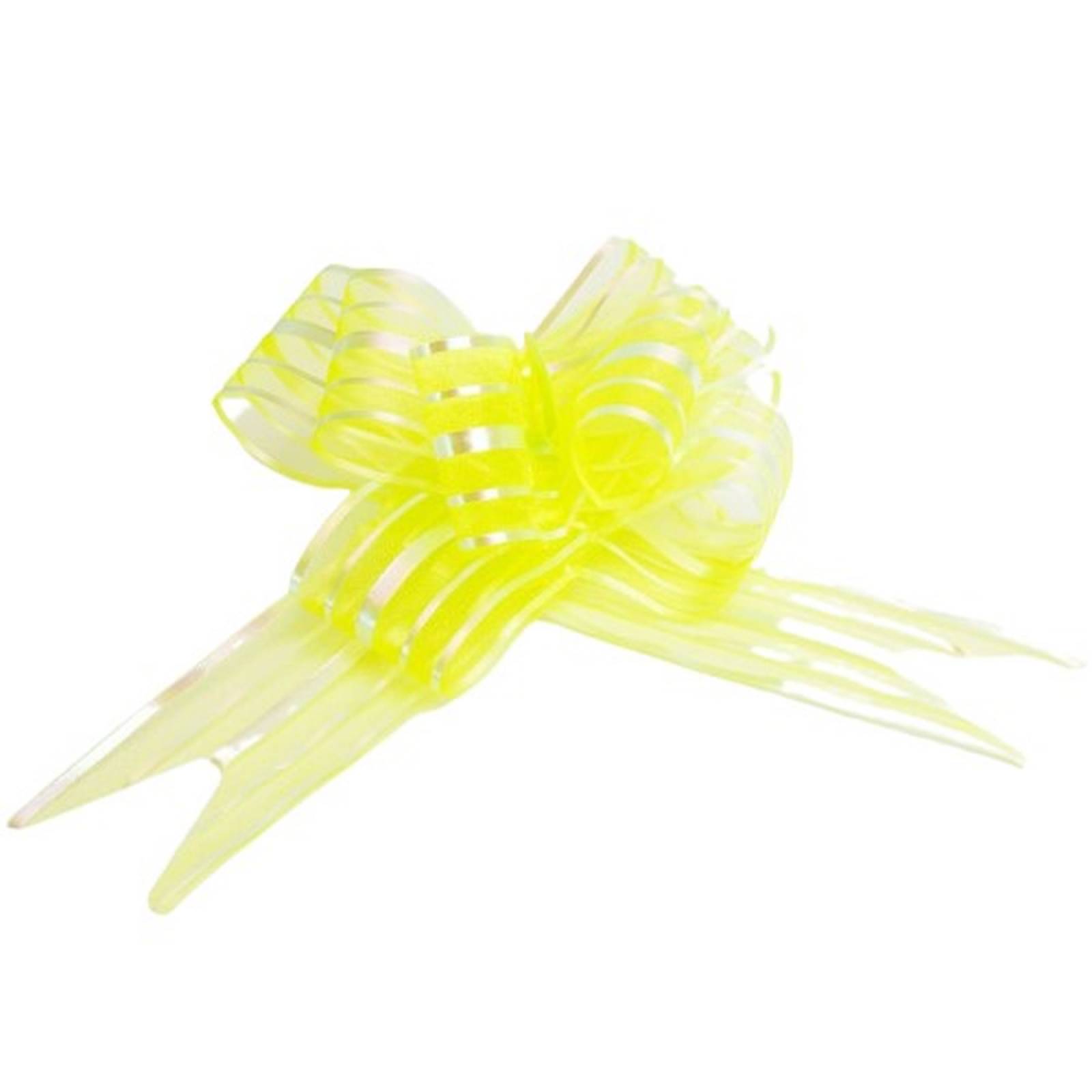 Moño Listón Verde Limón Grande Mariposa 10 Pzas Selanusa