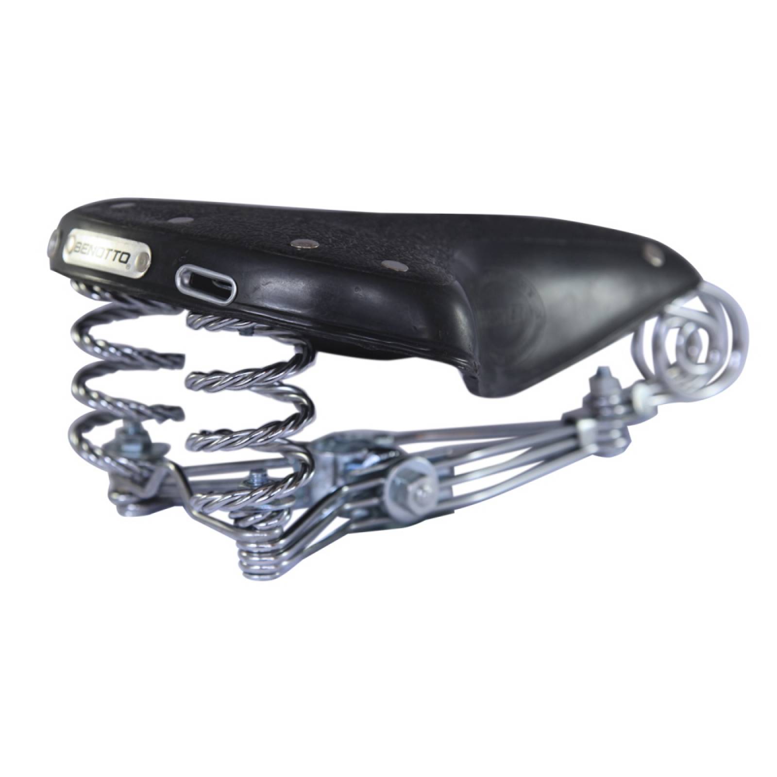 Asiento Bicicleta Turismo Negro Con Broche 90/3 BENOTTO