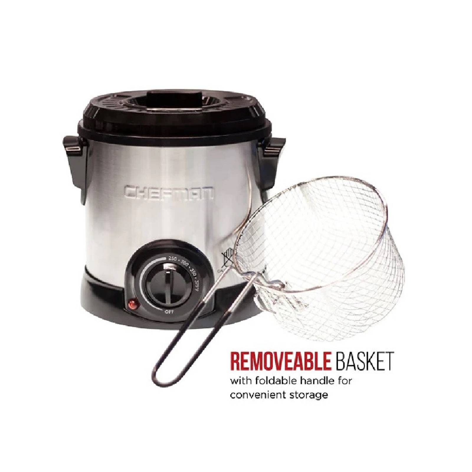 Freidora D/ Aceite 1 Litro Negro RJ07-M-SS CHEFMAN.