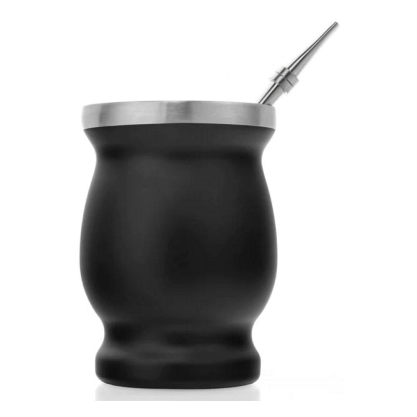 Set Matera P/ Té De Yerba Mate Acero Inoxidable Negro Brang