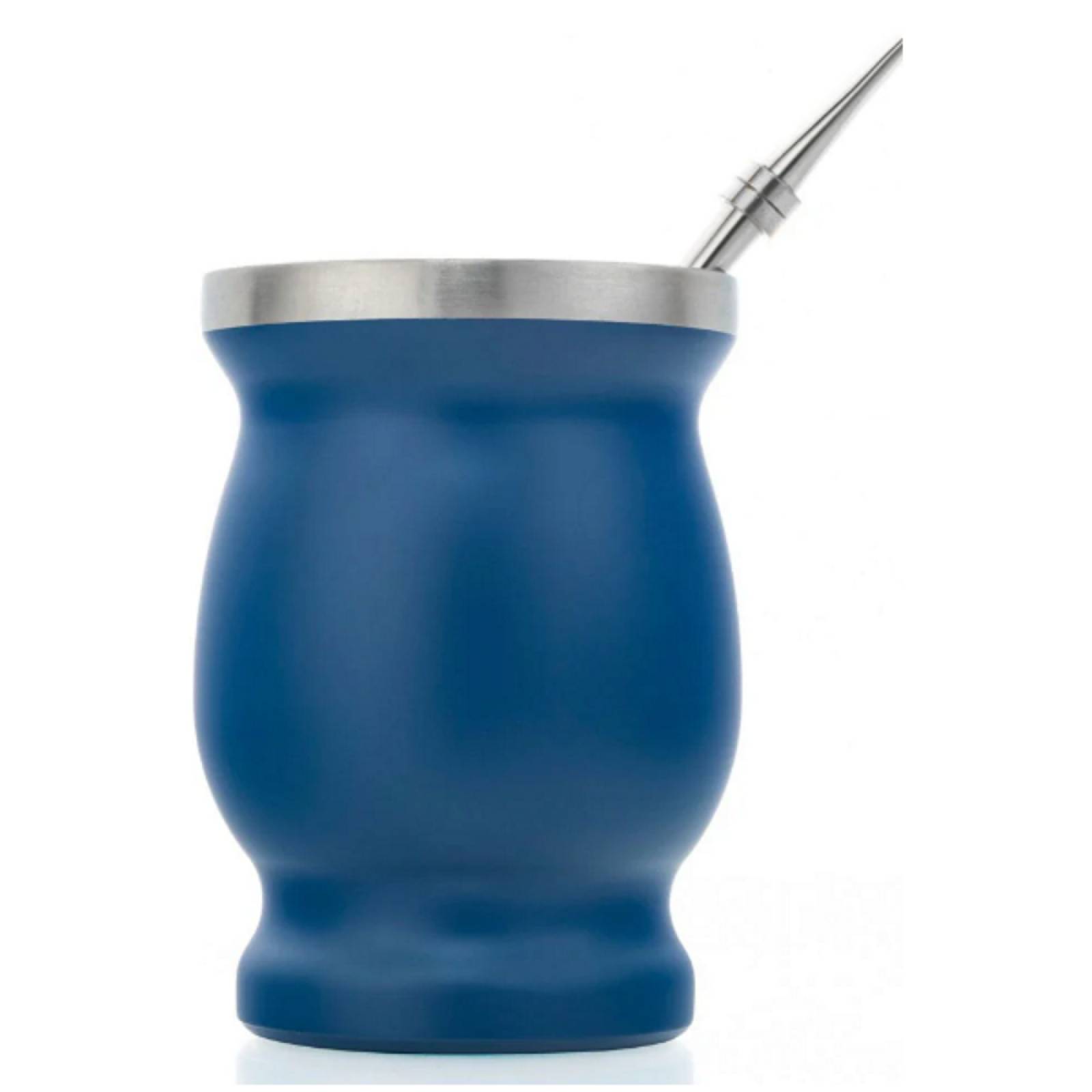 Set Matera P/ Té De Yerba Mate Acero Inoxidable Azul Brang