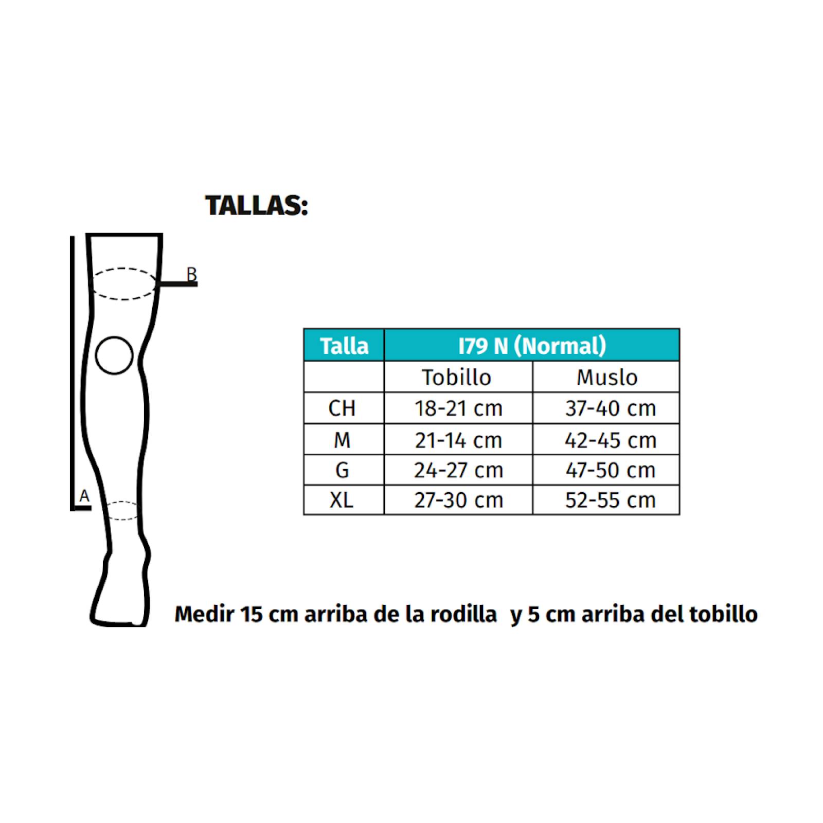 Media Normal Compresión Medio Muslo C/ Pie Cerrado Par Tynor