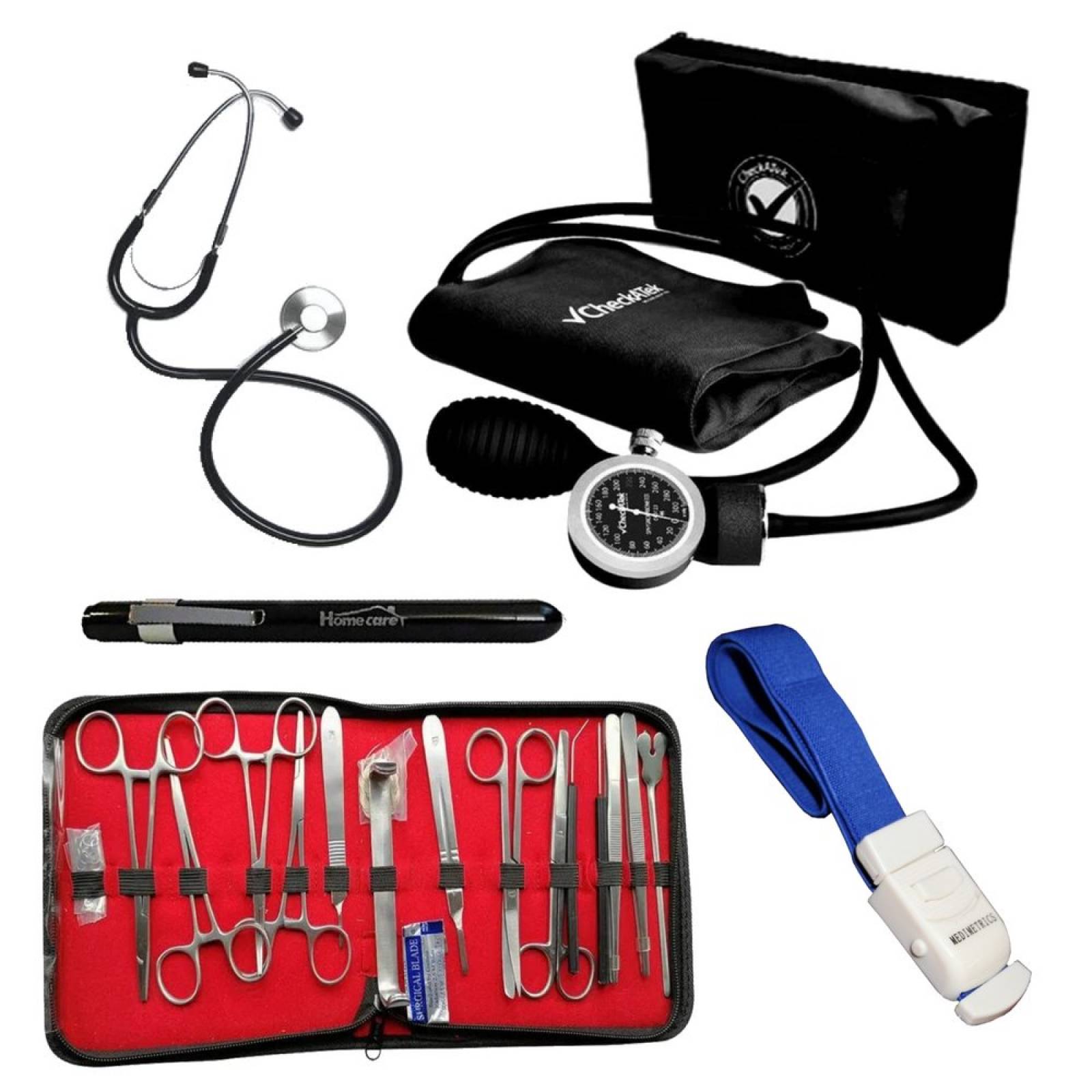 Kit Equipo Estudiante Medicina Enfermería Accesorios Negro