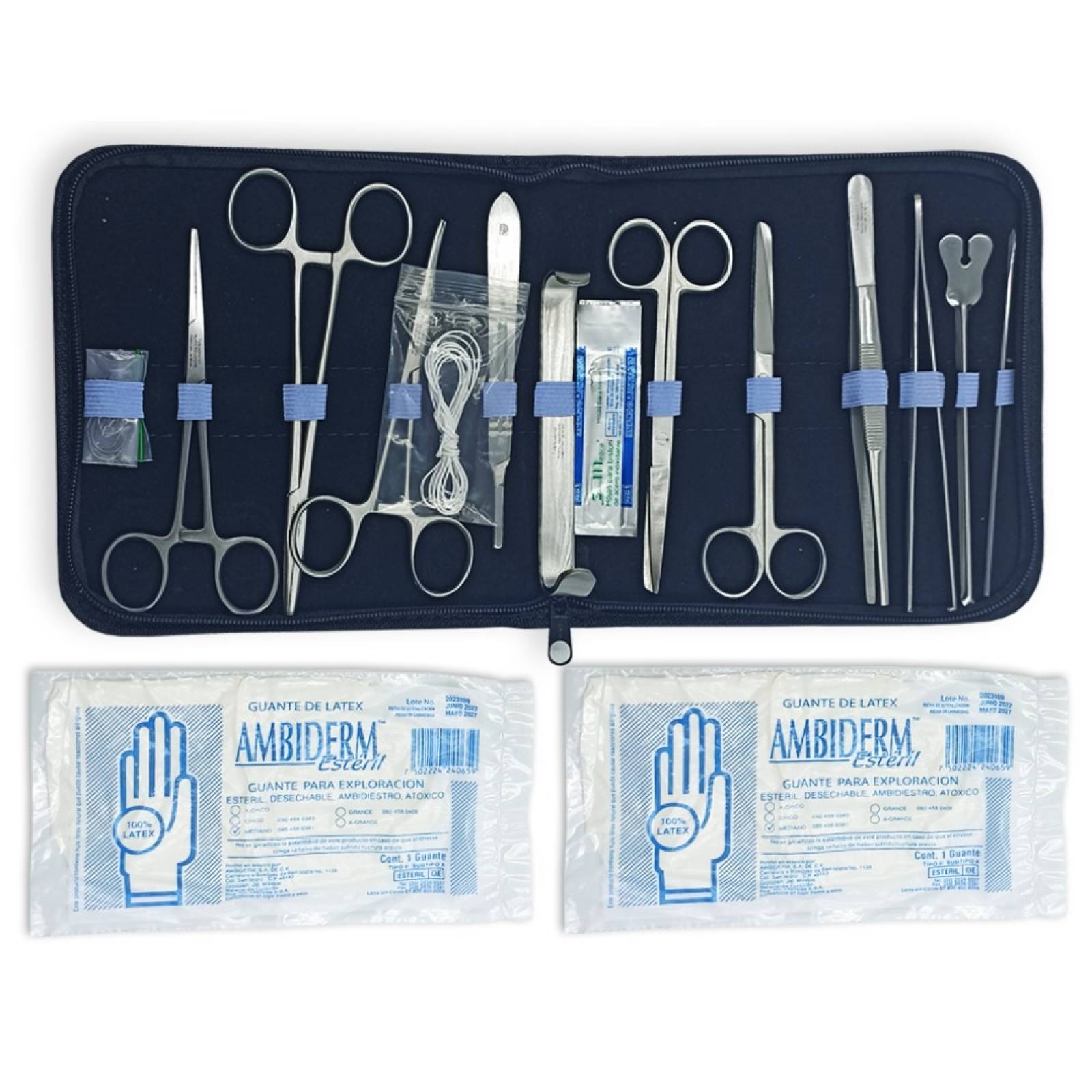Kit Equipo Estudiante Enfermería Medicina Accesorios Azul