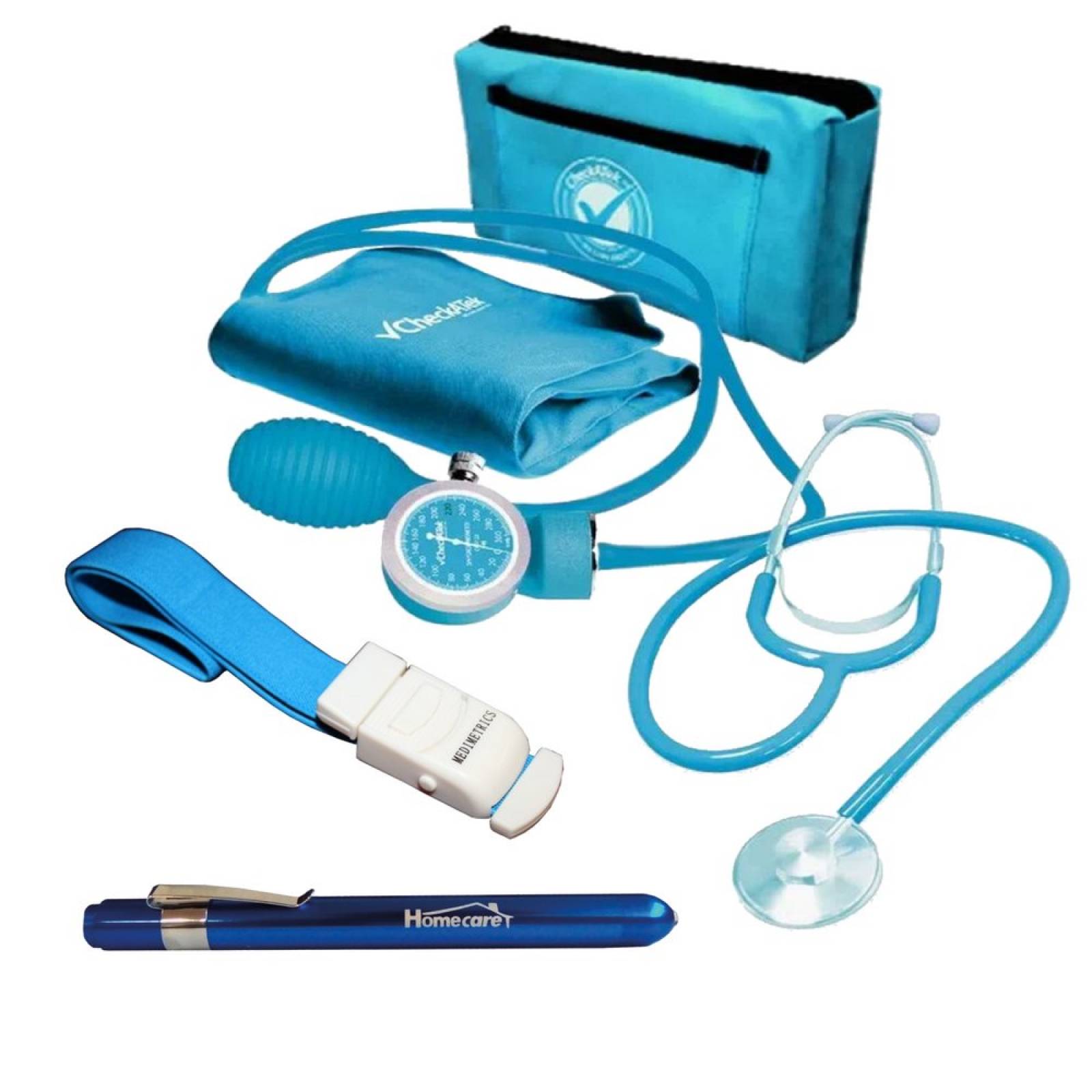 Kit Equipo Estudiante Enfermería Medicina Azul Cielo