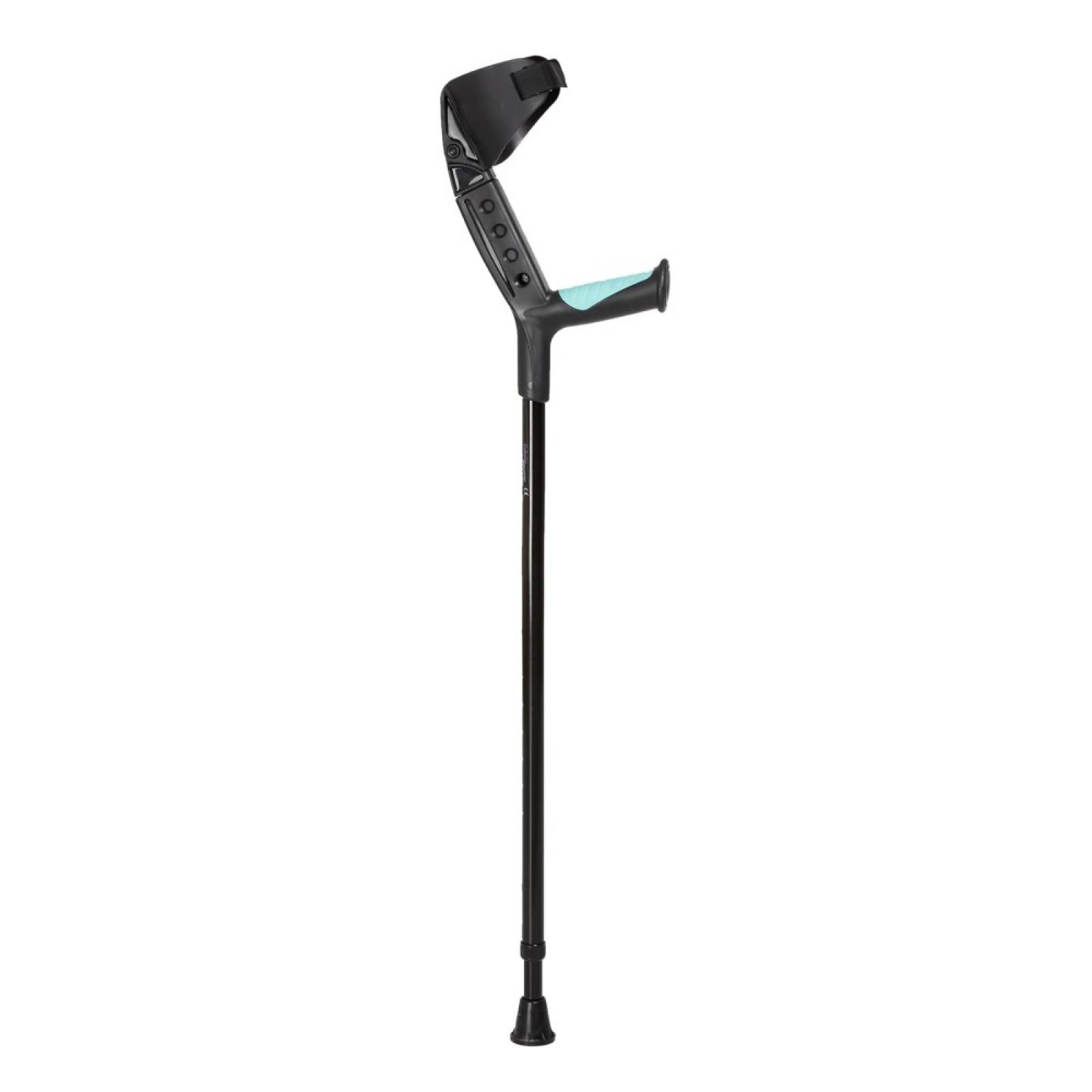 Muleta Canadiense Codo Ajustable Negro Aluminio Acero Tynor