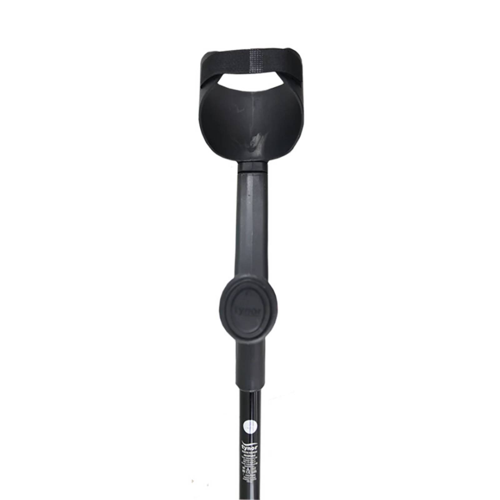 Muleta Canadiense Codo Ajustable Negro Aluminio Acero Tynor