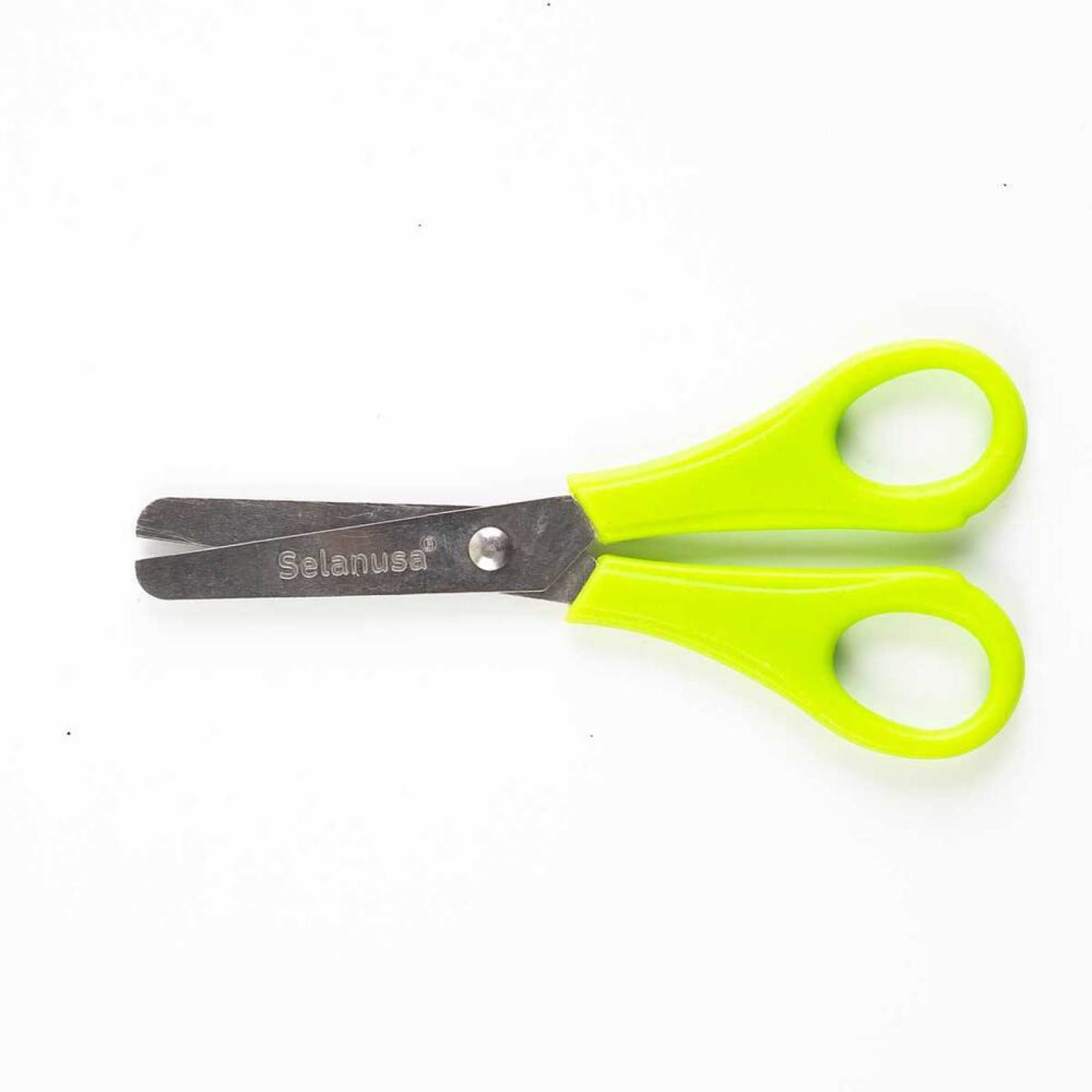 Tijera Escolar Punta Roma C/Regla 1 Pieza Selanusa