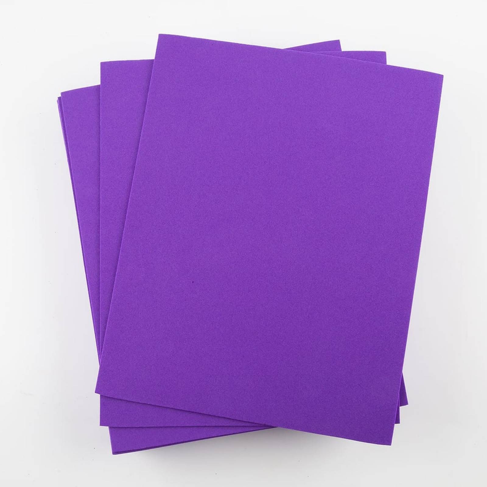 Foamy Tamaño Carta Liso 24 Pzas Morado Manualidad Selanusa