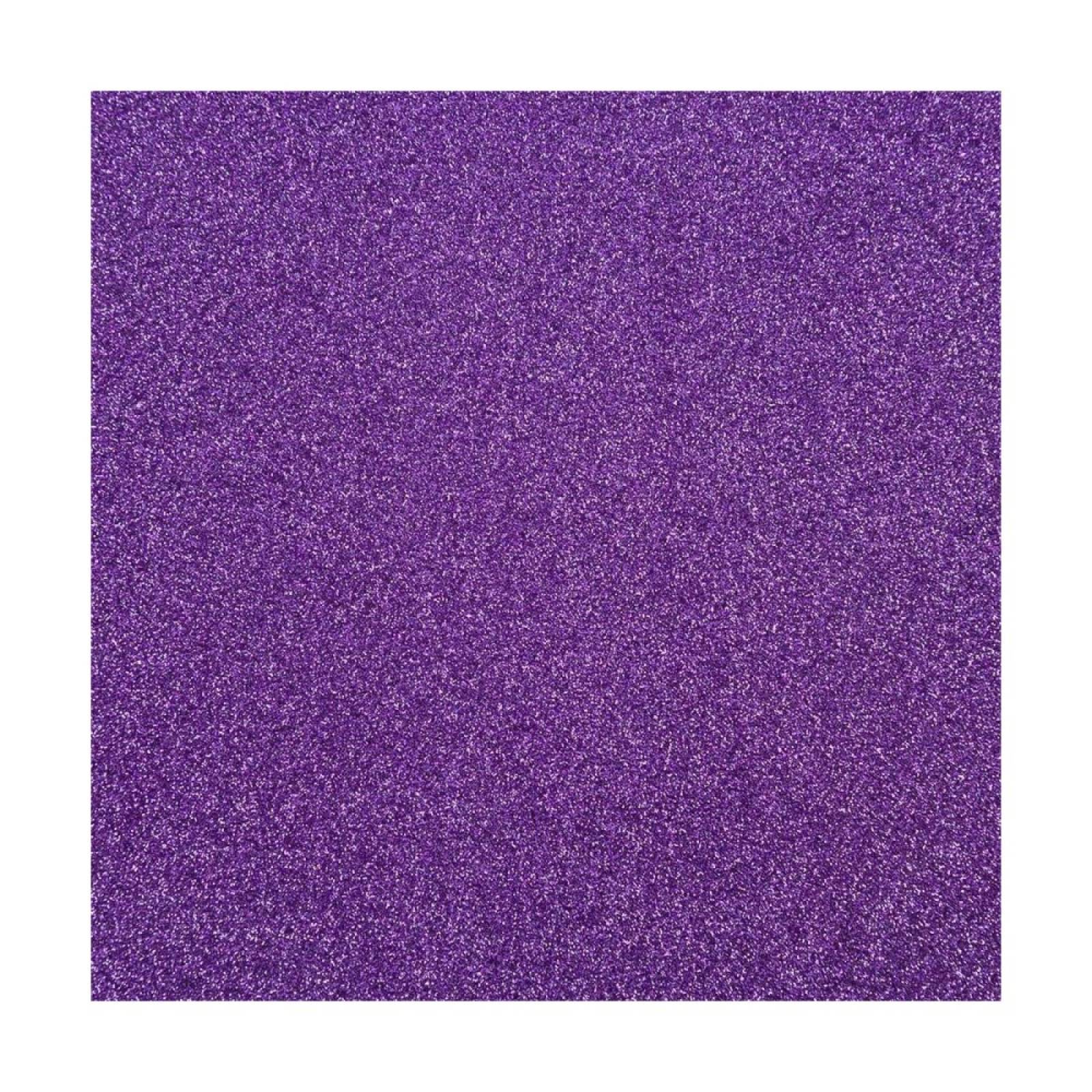 Foamy Tamaño Carta C/Diamantina 10 Pzas Morado Selanusa