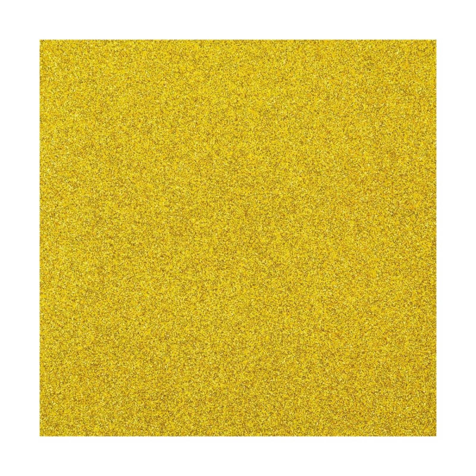 Foamy Tamaño Carta C/Diamantina 10 Pzas Amarillo Selanusa