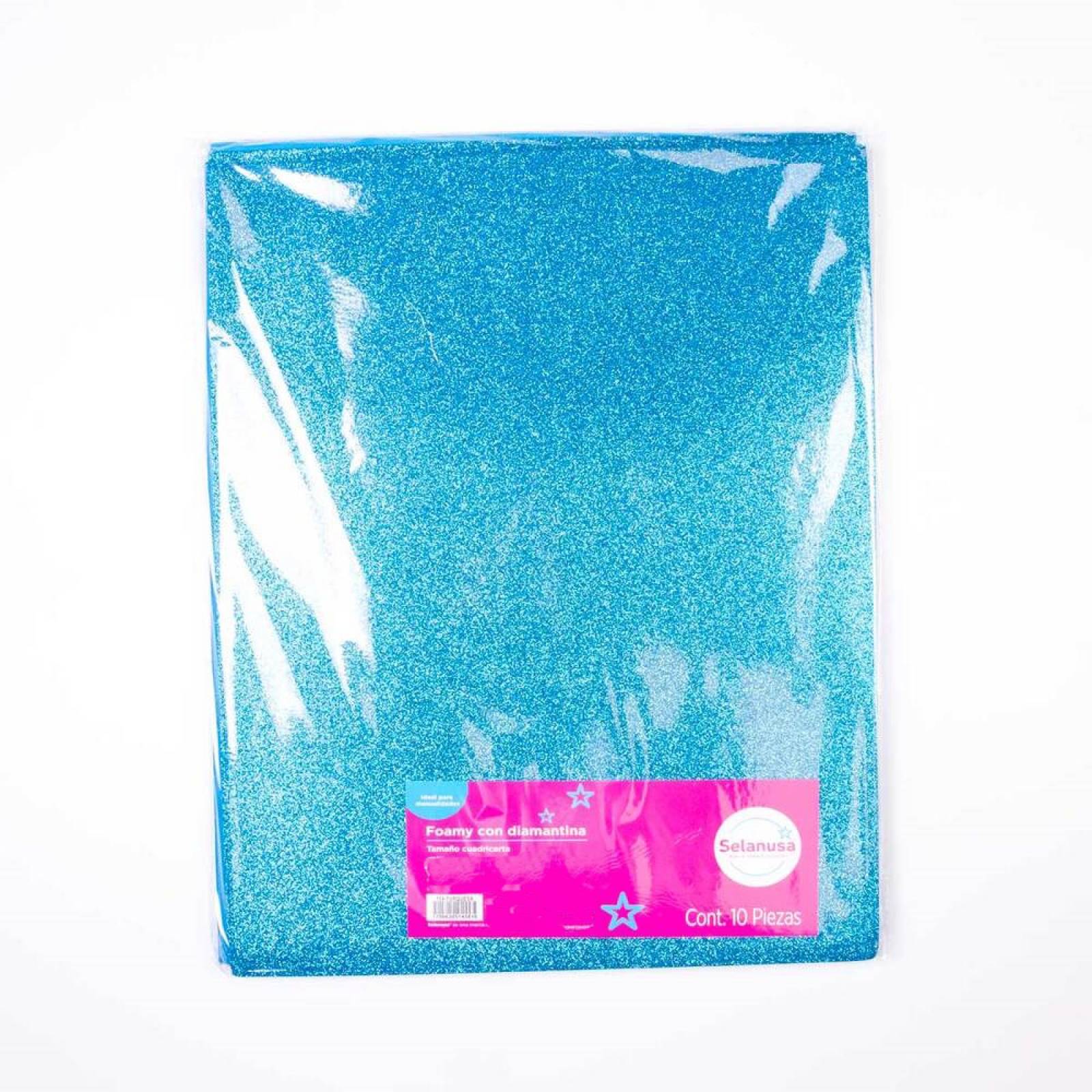 Foamy Cuadricarta C/Diamantina Turquesa Selanusa
