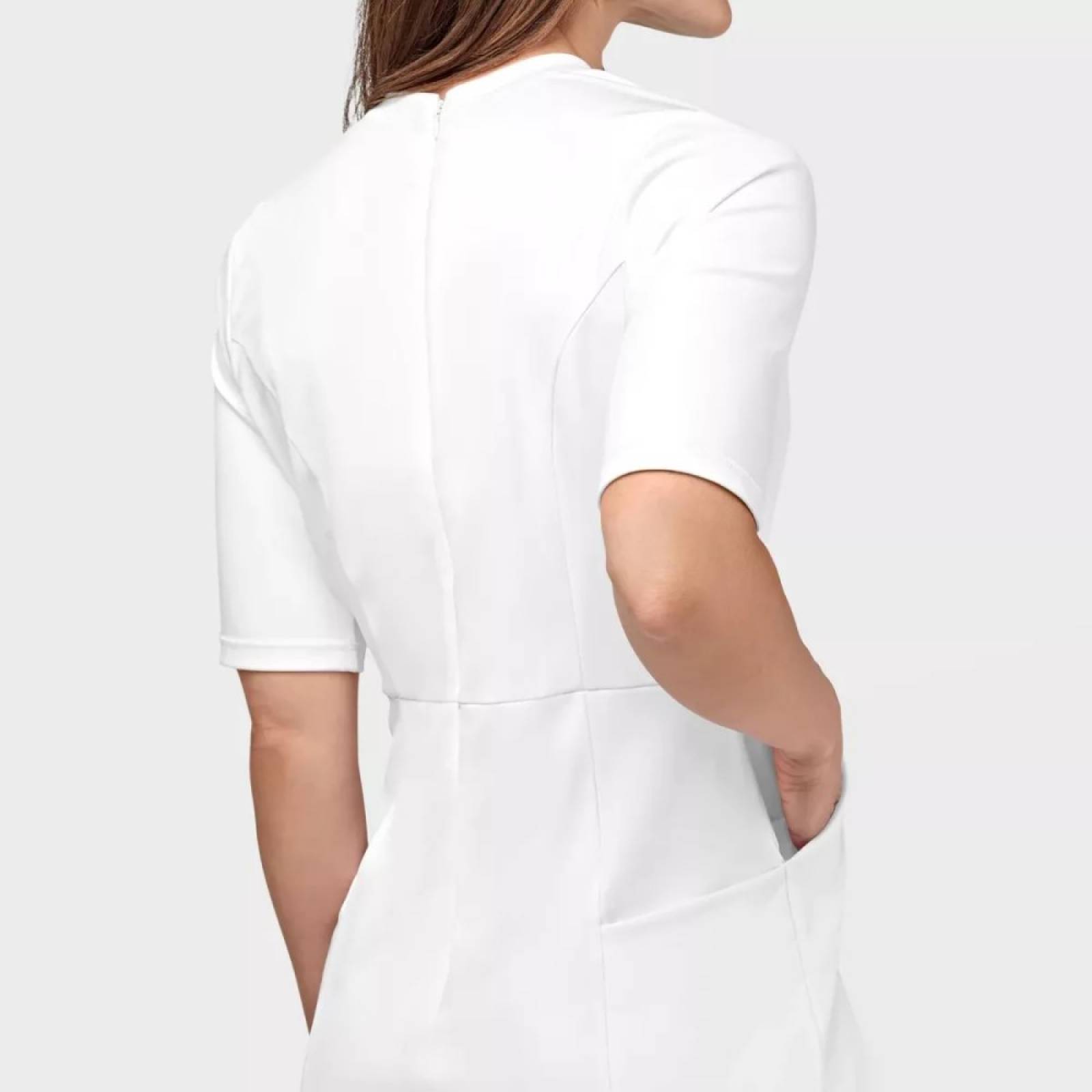 Vestido Medico Quirúrgico P/ Mujer Blanco 9199 WonderWink