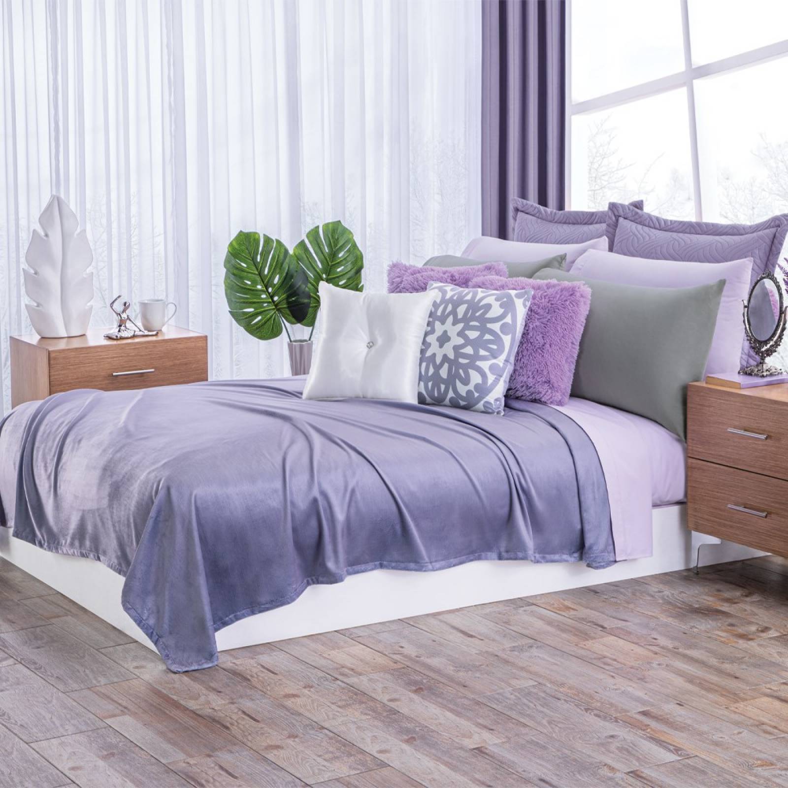 Cobertor Ligero Ultrasuave Lavanda Mat/Ind Concord