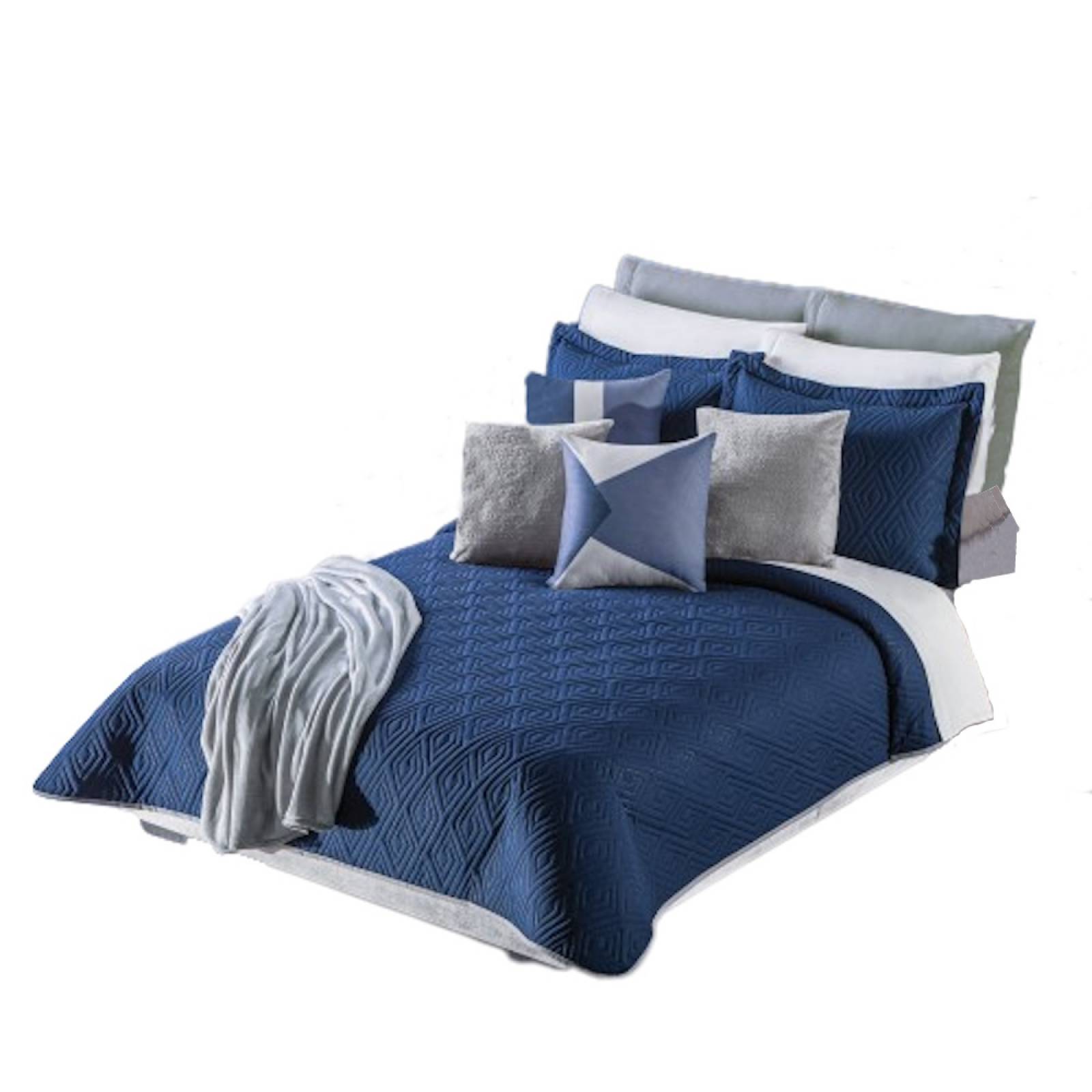 Edredón Poliéster Ligero Neo Marino Individual Concord