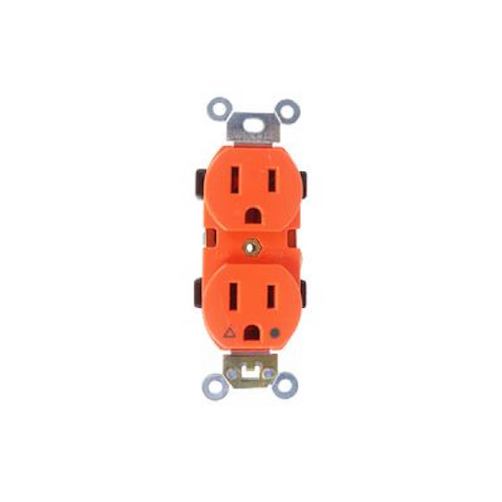 Contacto Dúplex Aterrizado Aislado 127V Naranja Surtek