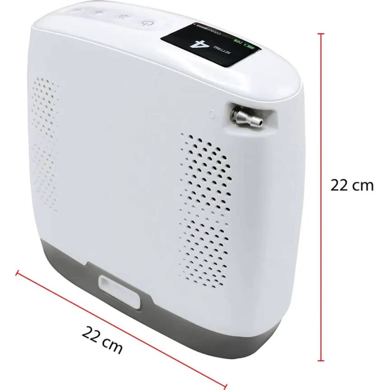 Concentrador Oxígeno Portátil 3.5L/min Recargable Yuwell