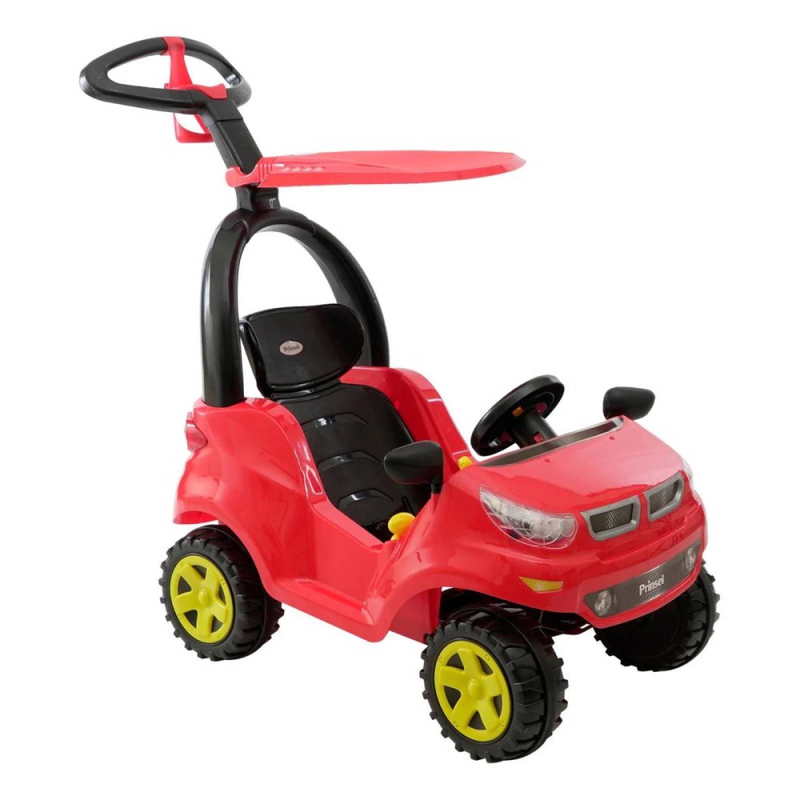 Carrito Montable Push Car Adventure Rojo C/ Techo Prinsel