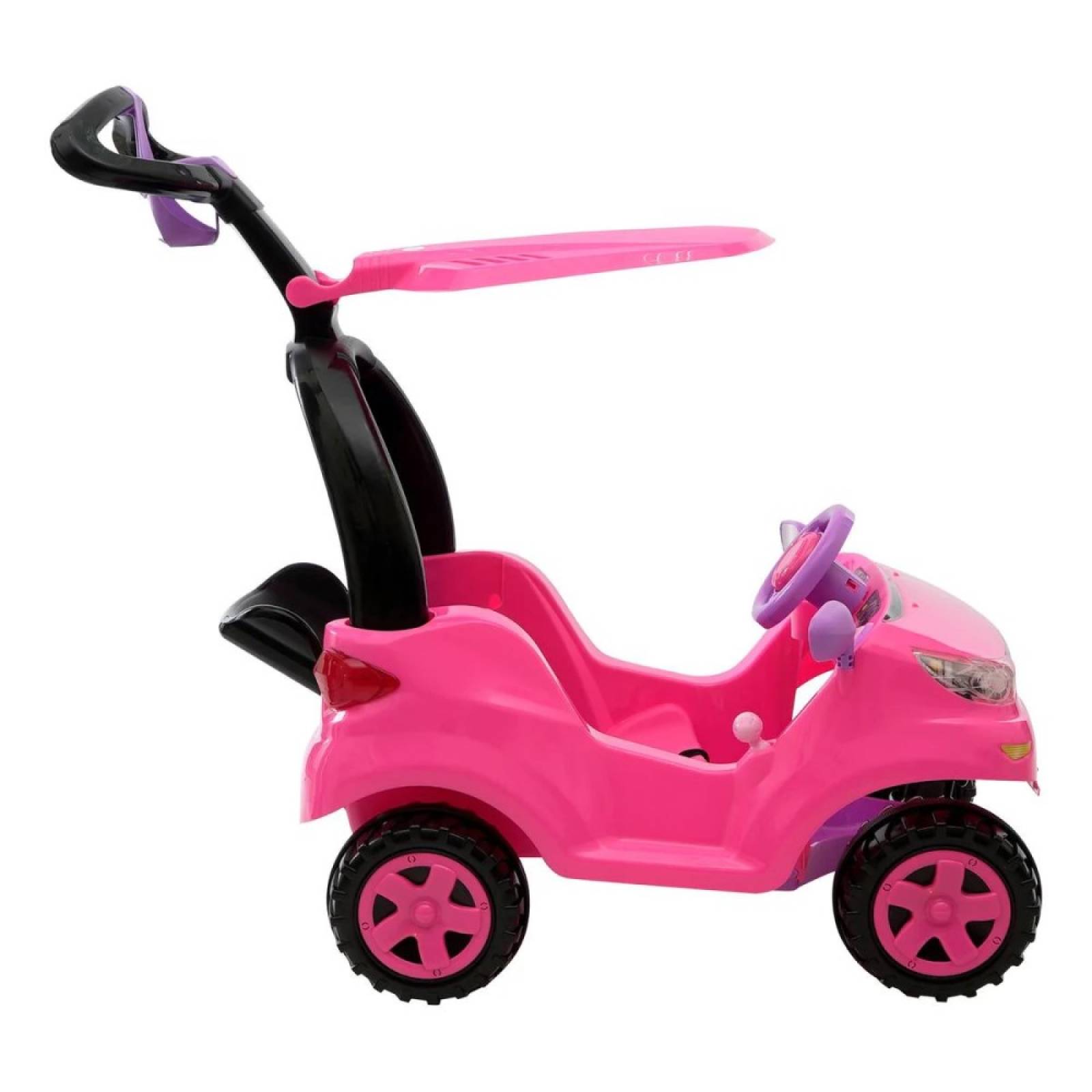 Carrito Montable Push Car Adventure Rosa C/ Techo Prinsel