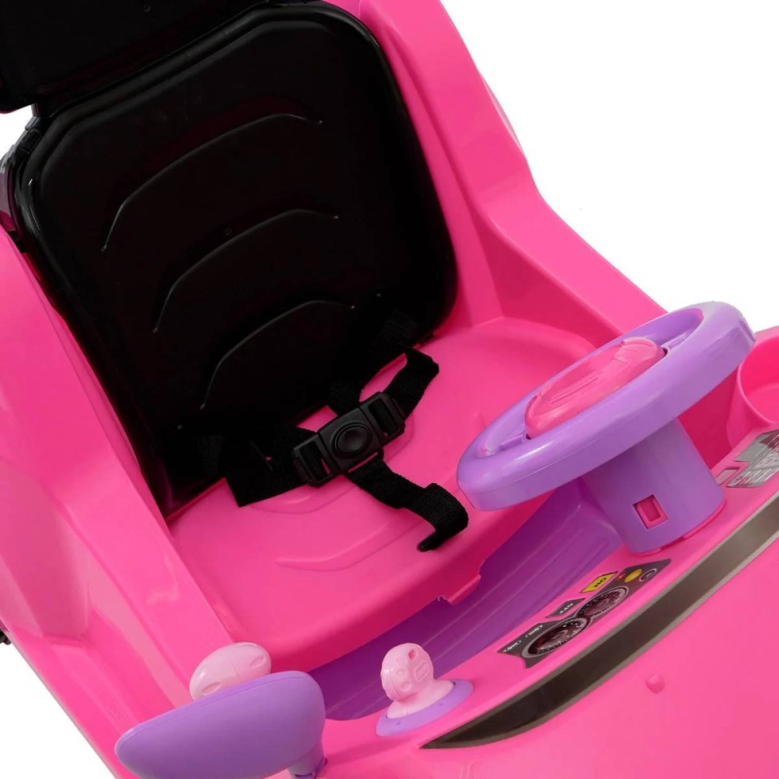 Carrito Montable Push Car Adventure Rosa C/ Techo Prinsel