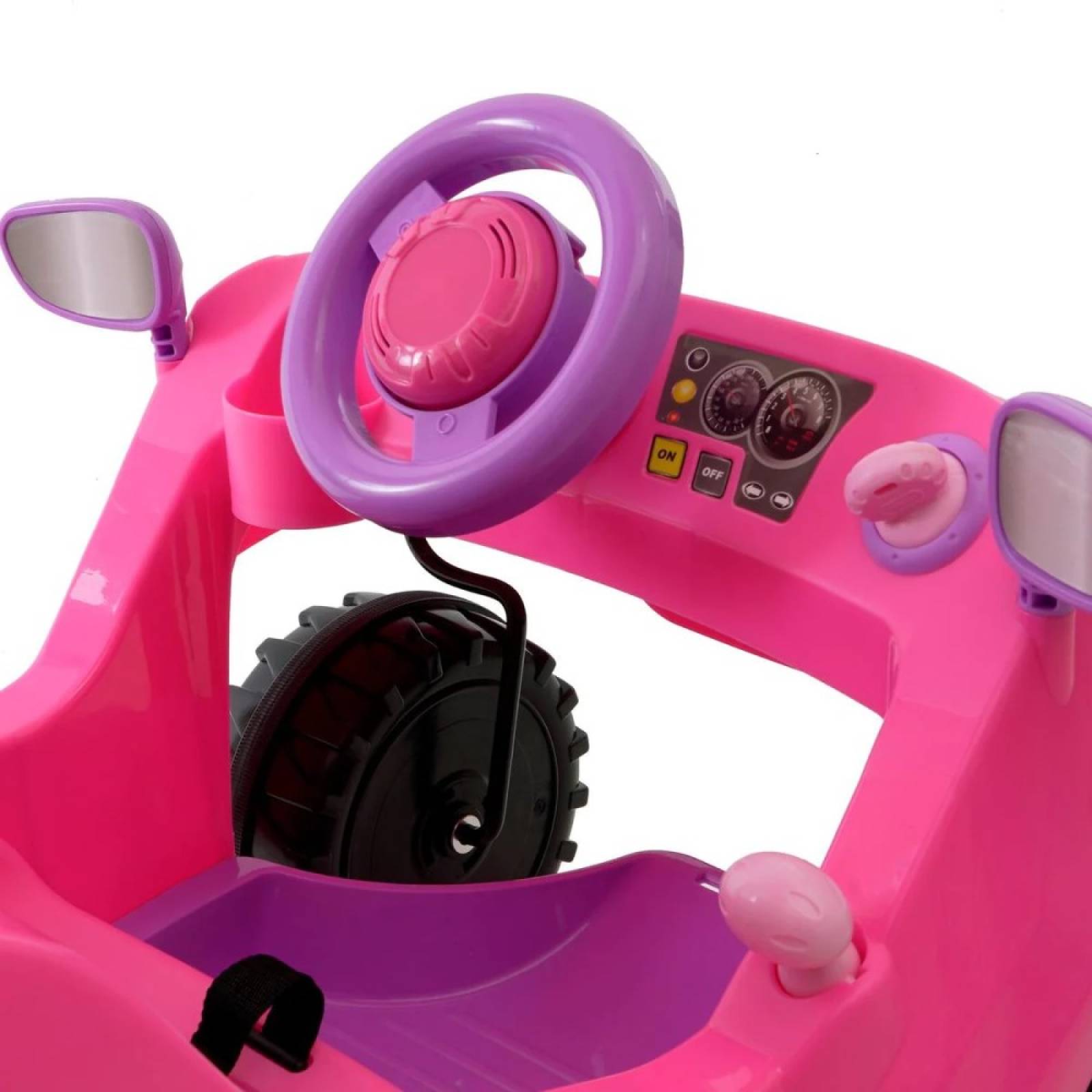 Carrito Montable Push Car Adventure Rosa C/ Techo Prinsel