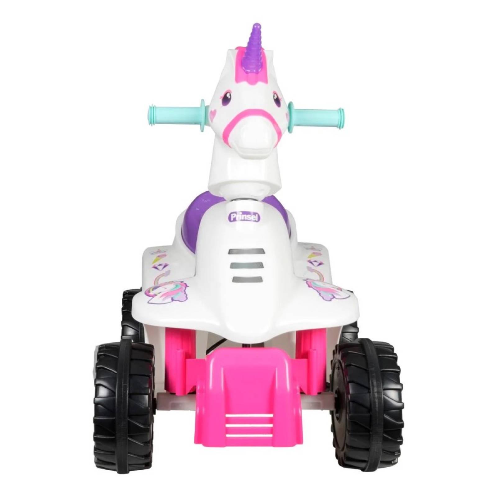 Moto Eléctrica Mini Quad Juguete Infantil Unicornio Prinsel