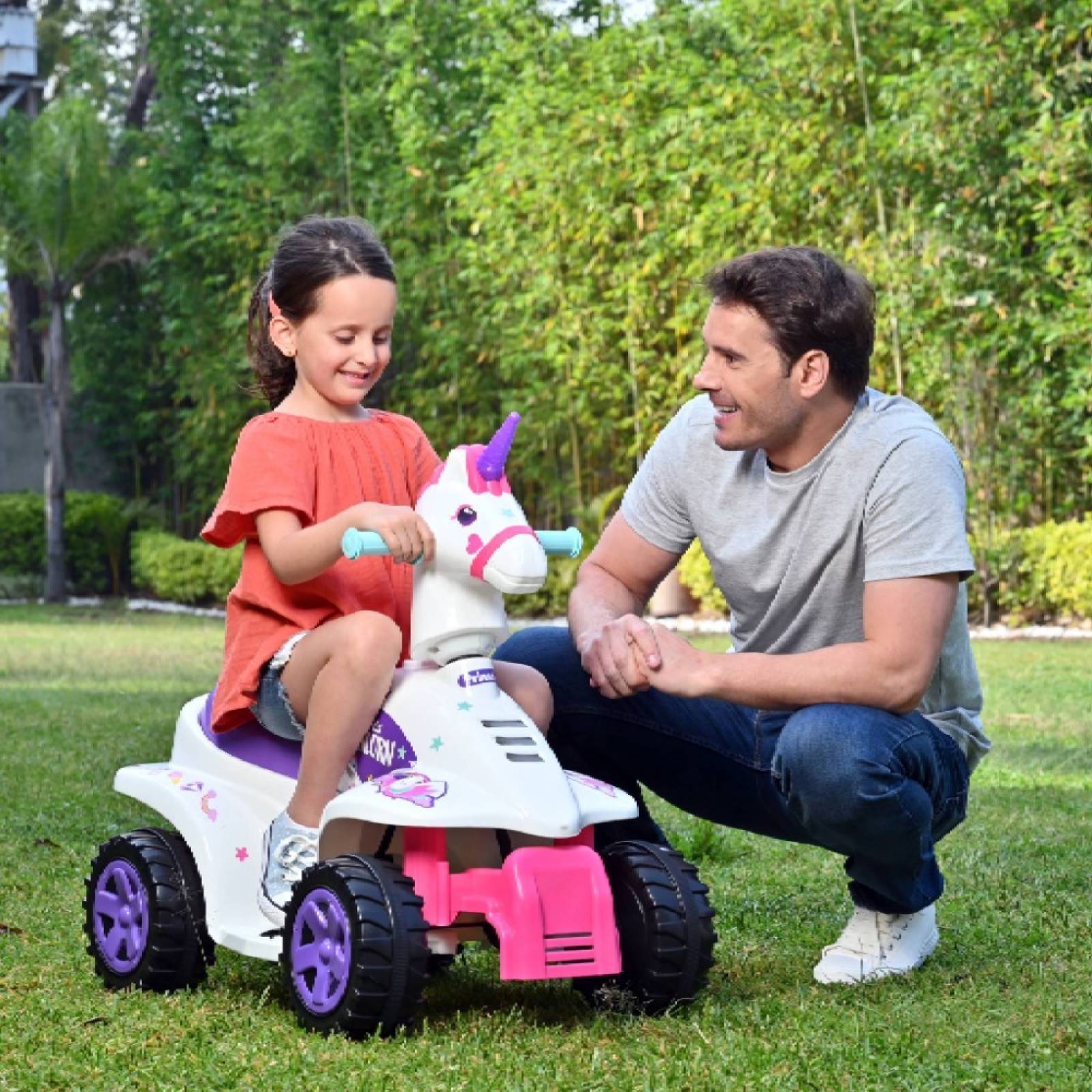 Moto Eléctrica Mini Quad Juguete Infantil Unicornio Prinsel