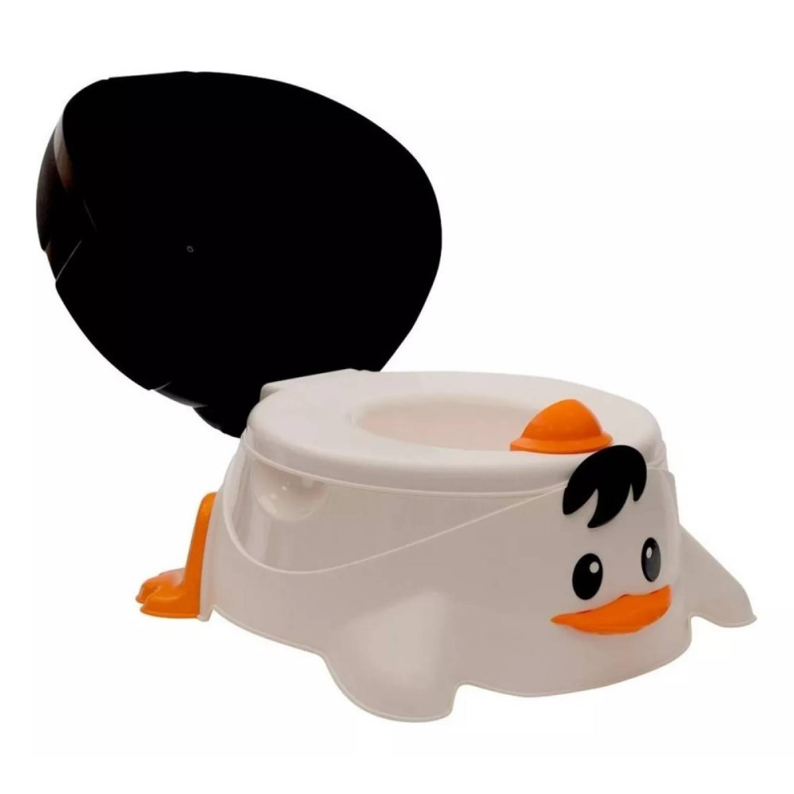 Baño Bacinica Entrenador 4 en 1 WC Pingüino Negro Prinsel