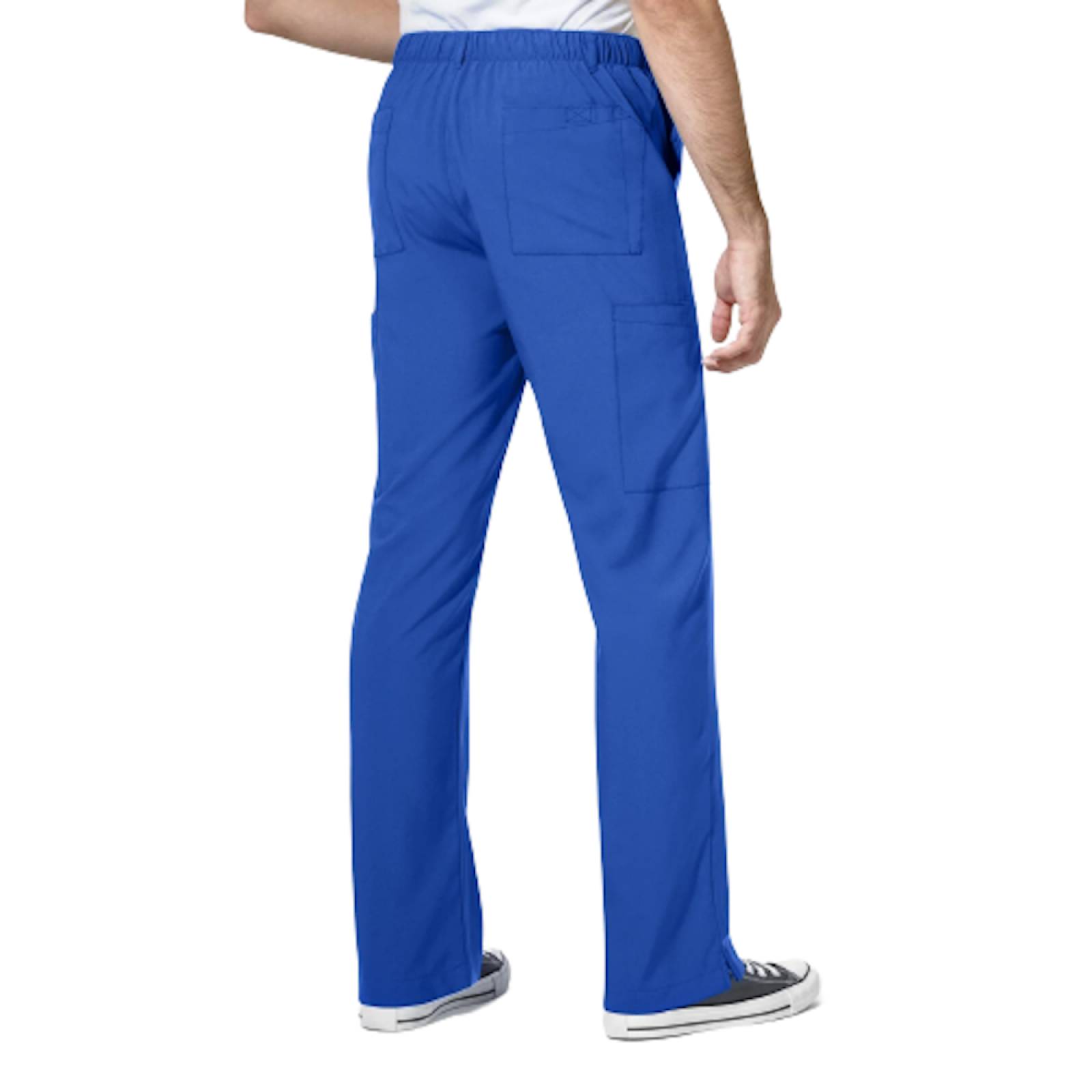 Pantalon Cargo Liso Ligero P/ Hombre Azul Rey Talla S WonderWink