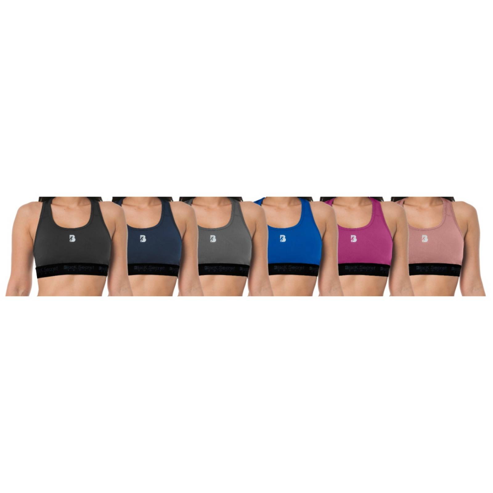 Top Deportivo Con Elastico Mujer Poliester BlackSecretSport