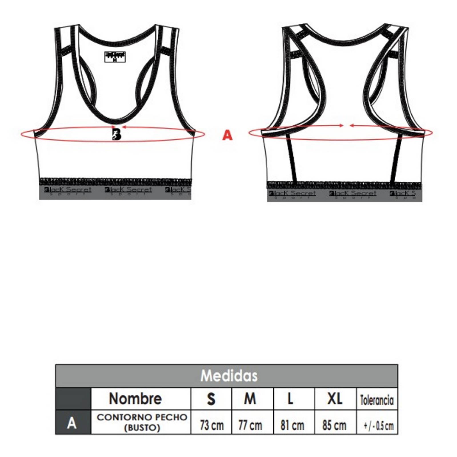 Top Deportivo Con Elastico Mujer Poliester BlackSecretSport