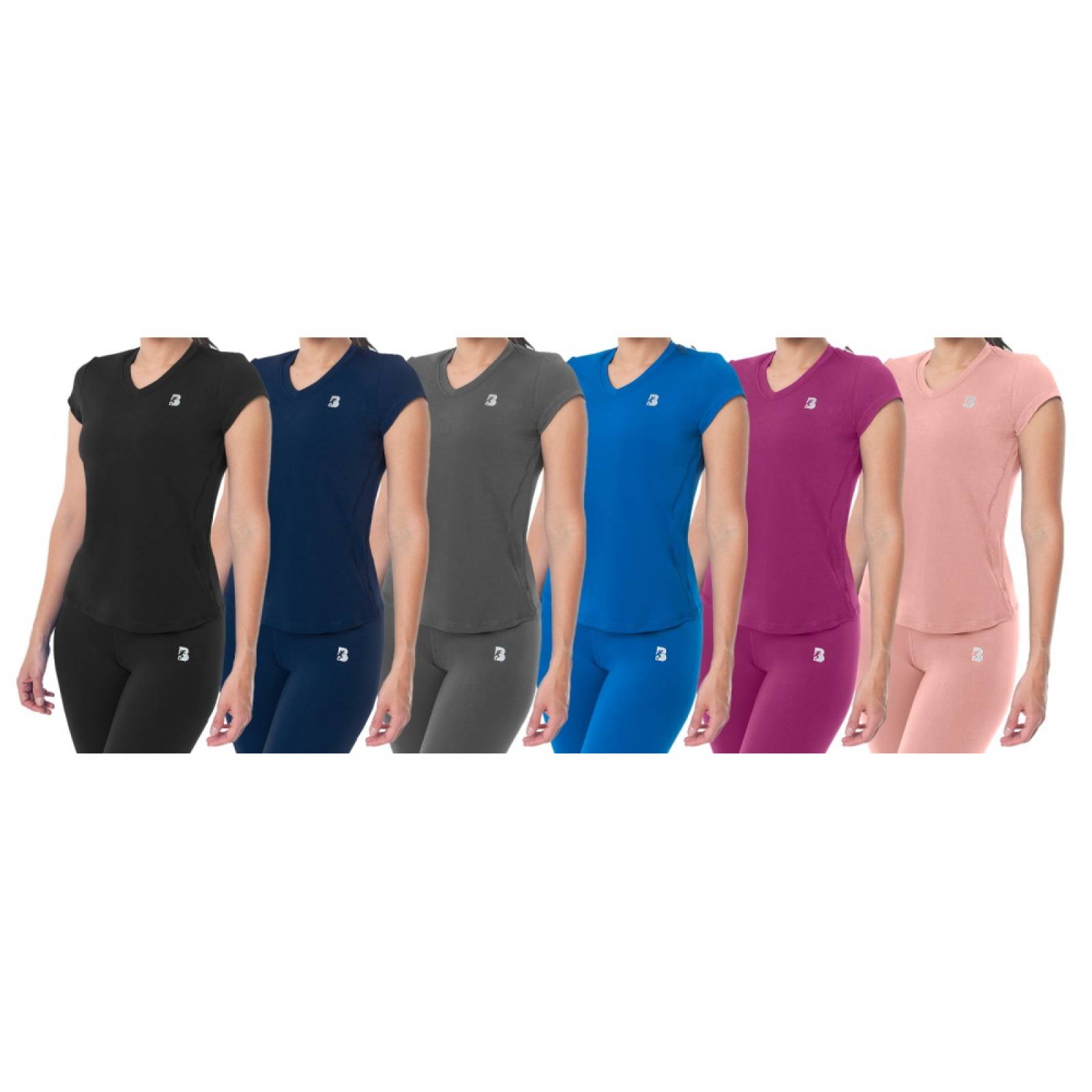 Playera Deportiva Manga Corta Mujer Dry-Fit BlackSecretSport