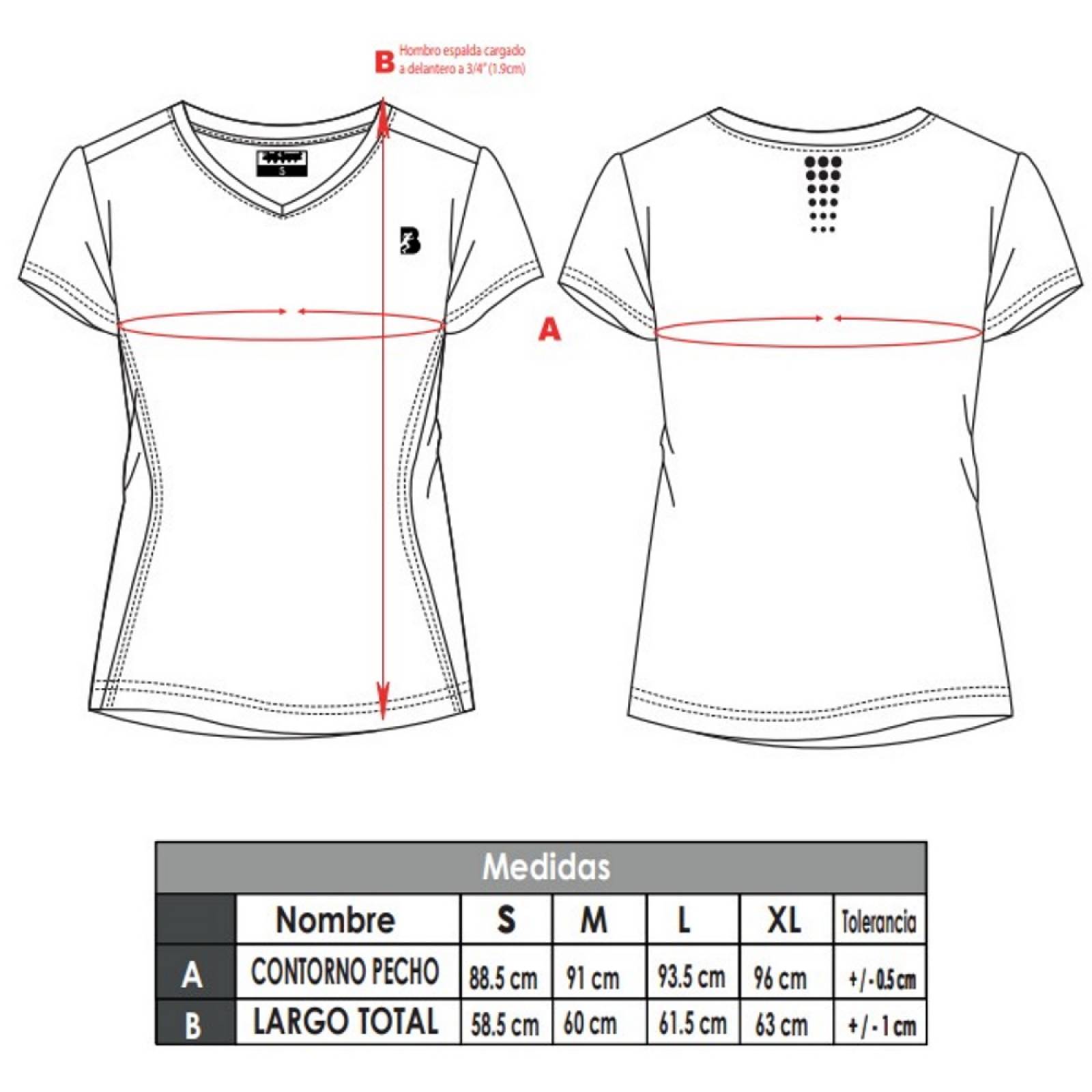 Playera Deportiva Manga Corta Mujer Dry-Fit BlackSecretSport