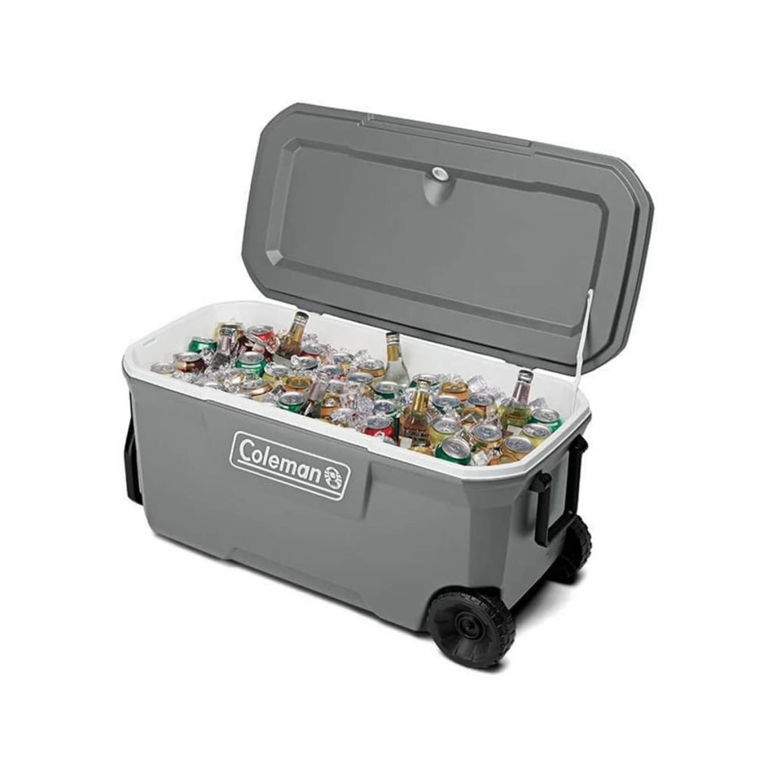 Hielera Rodante 100 Qt Gris C/Tapa Resistente Coleman